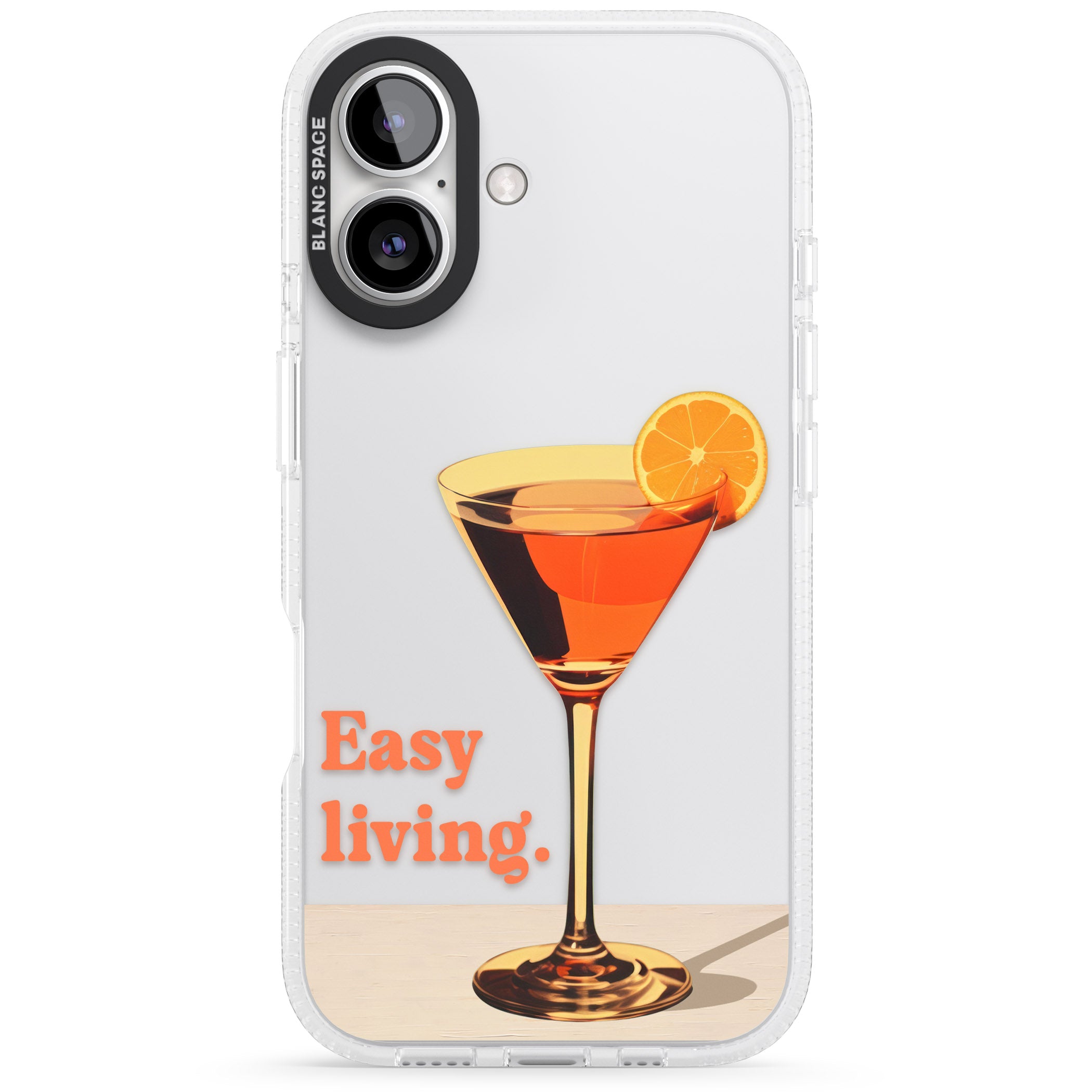 Easy Living iPhone 16 / 16 Plus Clear Case Impact Air - Blanc Space