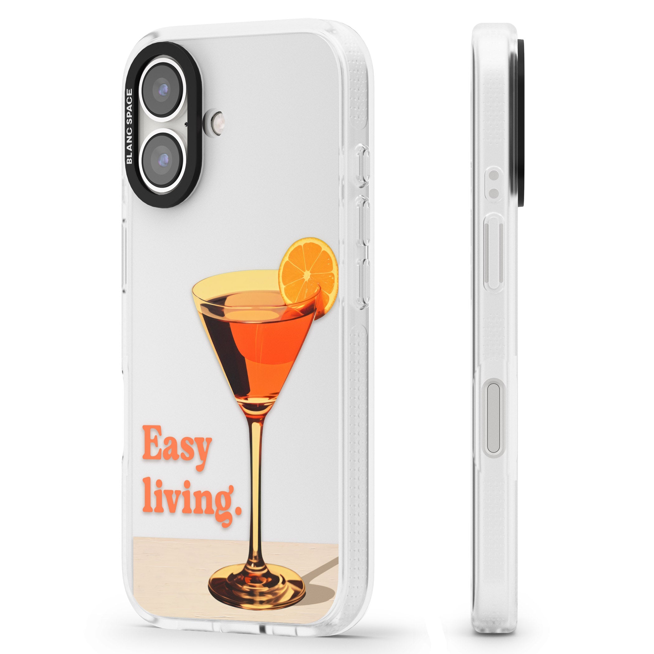 Easy Living iPhone 16 / 16 Plus Clear Case Impact Air - Blanc Space