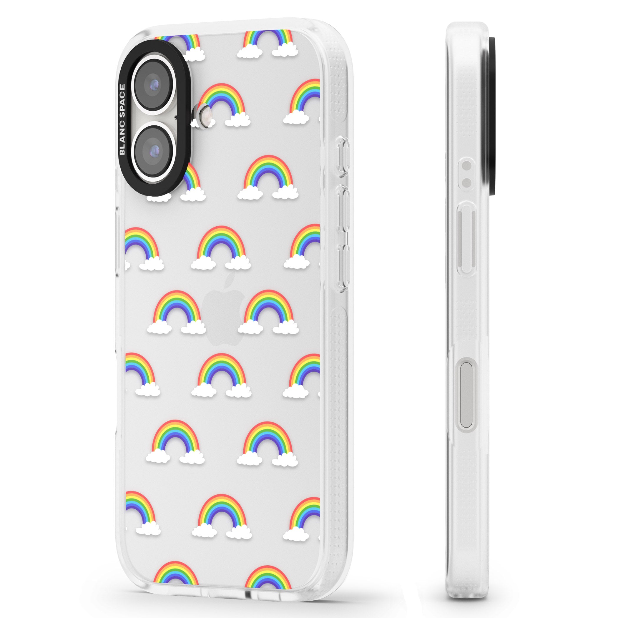 Rainbow of possibilities iPhone 16 / 16 Plus Clear Case Impact Air - Blanc Space