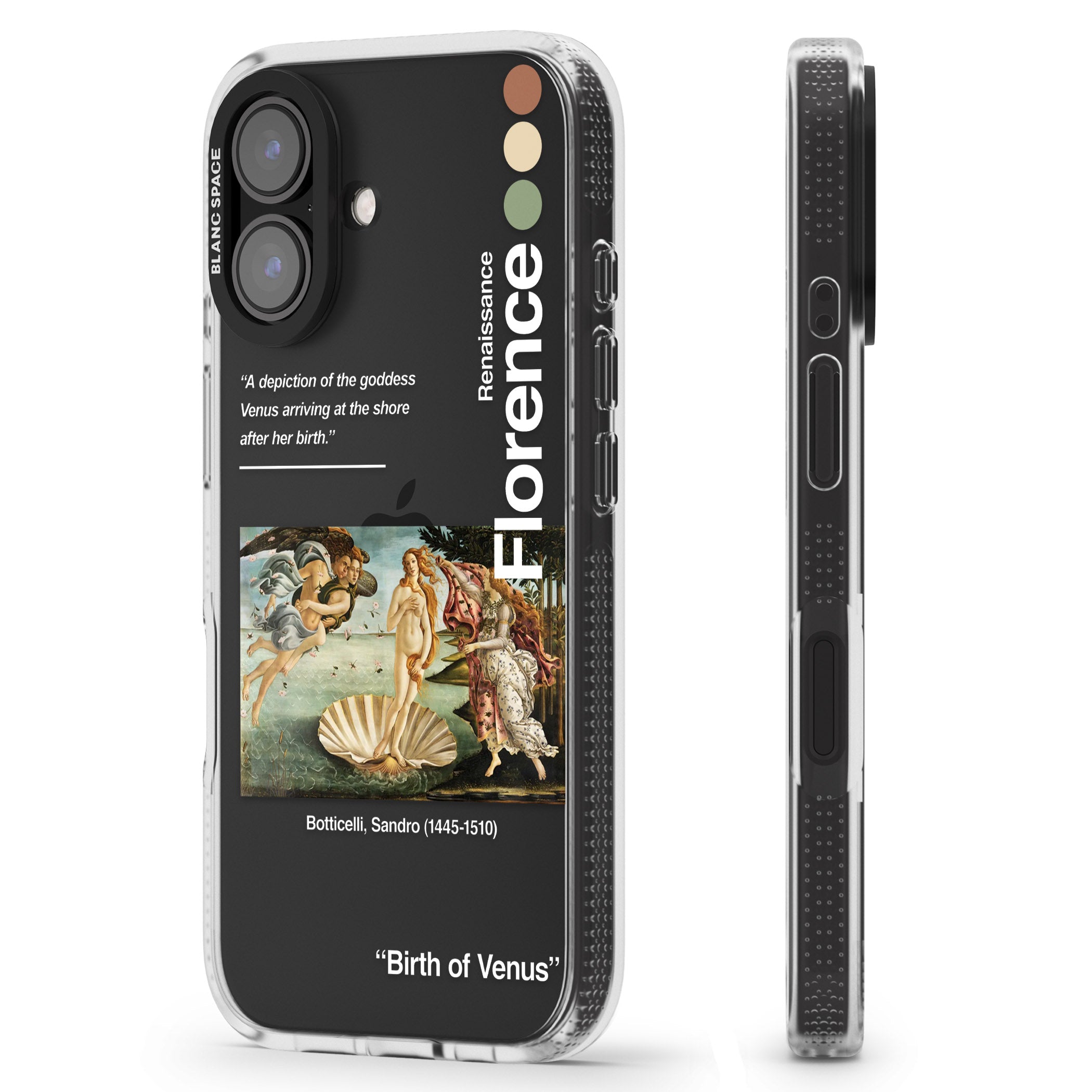 Birth of Venus iPhone 16 / 16 Plus Clear Case Impact Air - Blanc Space