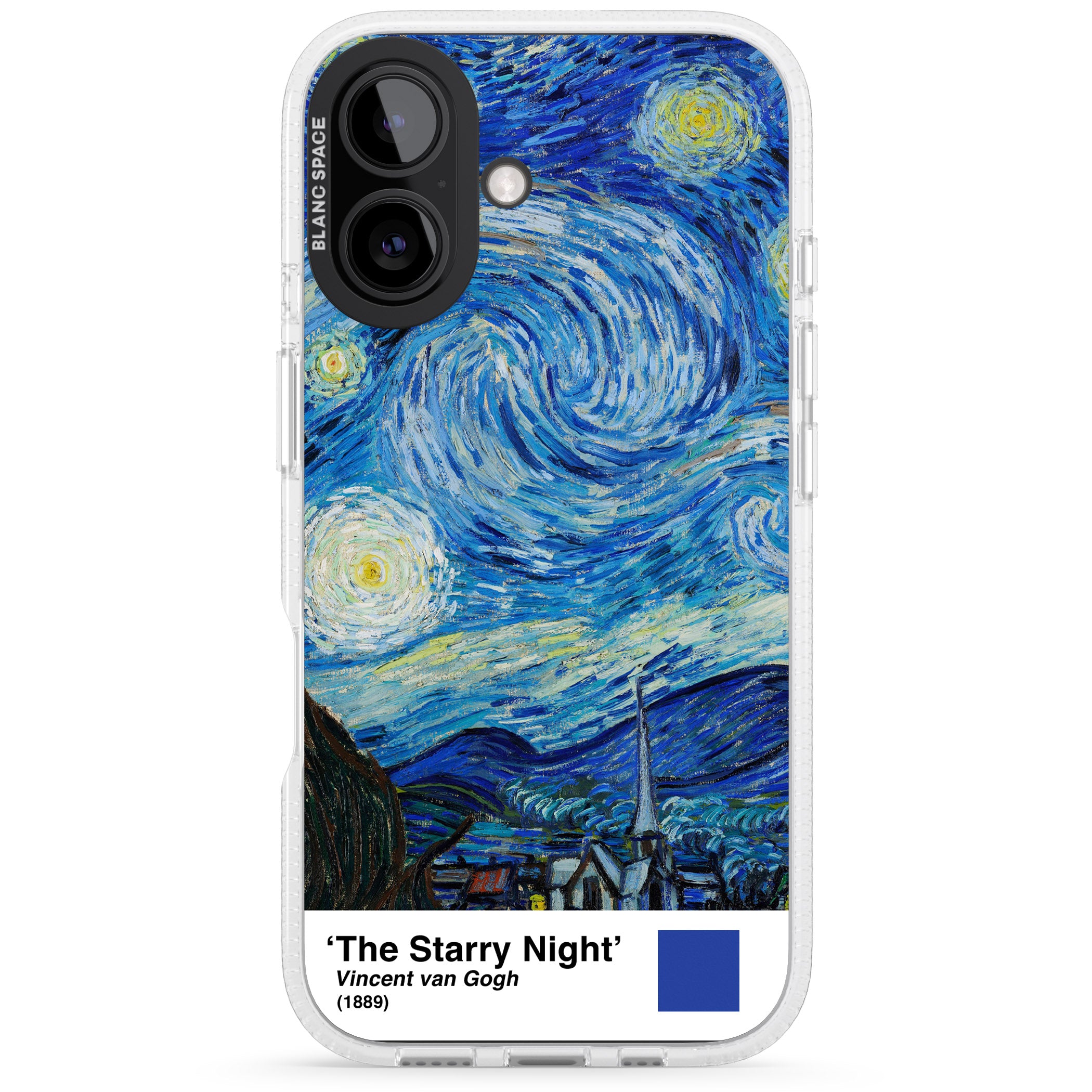 The Starry Night iPhone 16 / 16 Plus Clear Case Impact Air - Blanc Space