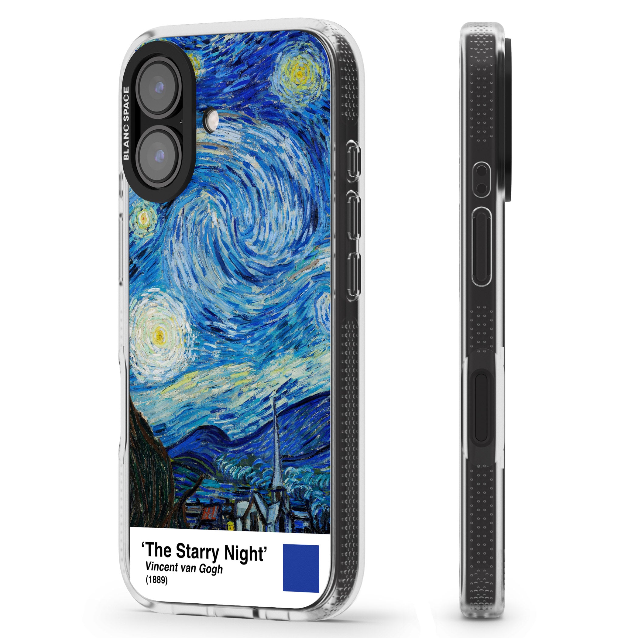 The Starry Night iPhone 16 / 16 Plus Clear Case Impact Air - Blanc Space