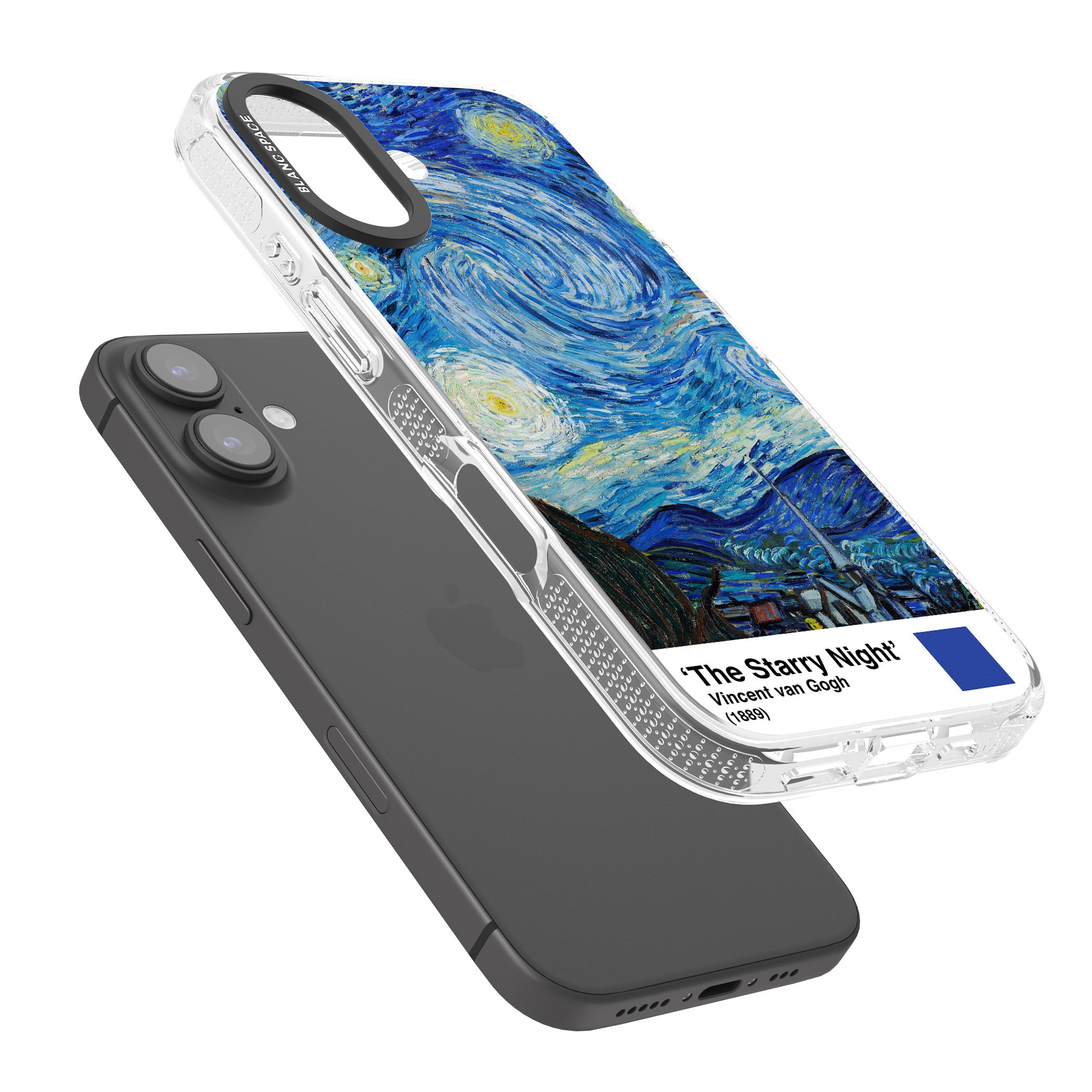 The Starry Night iPhone 16 / 16 Plus Clear Case Impact Air - Blanc Space