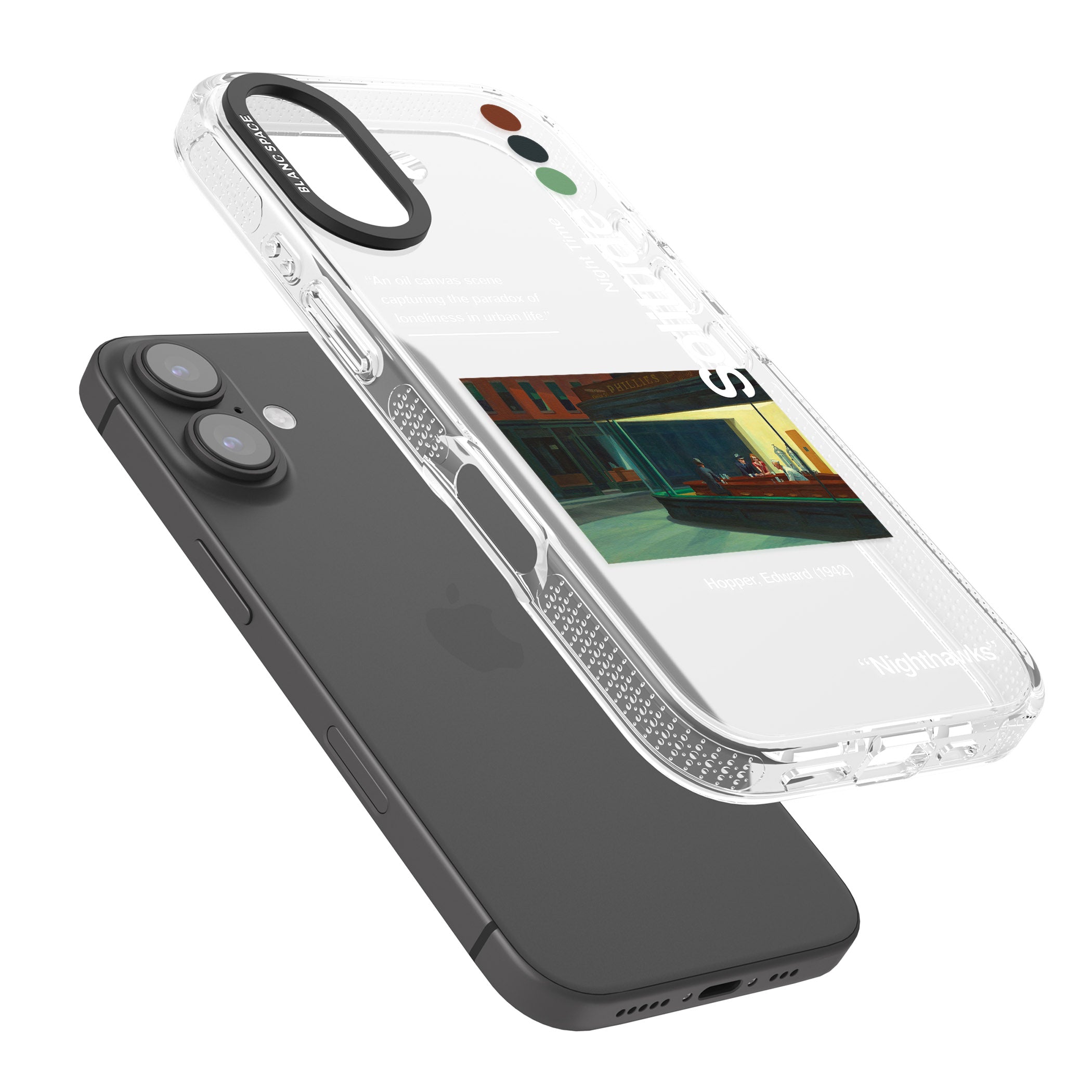 Nighthawks iPhone 16 / 16 Plus Clear Case Impact Air - Blanc Space