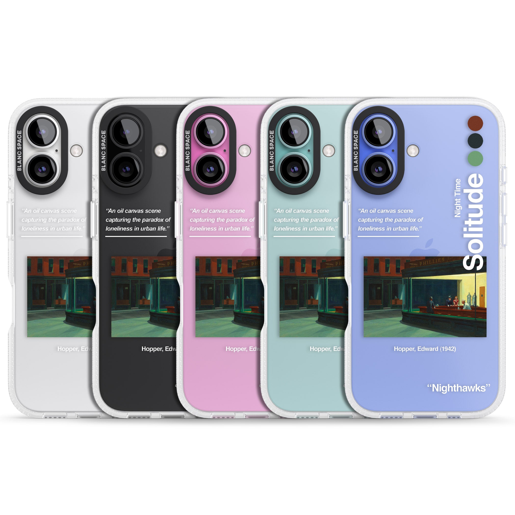 Nighthawks iPhone 16 / 16 Plus Clear Case Impact Air - Blanc Space