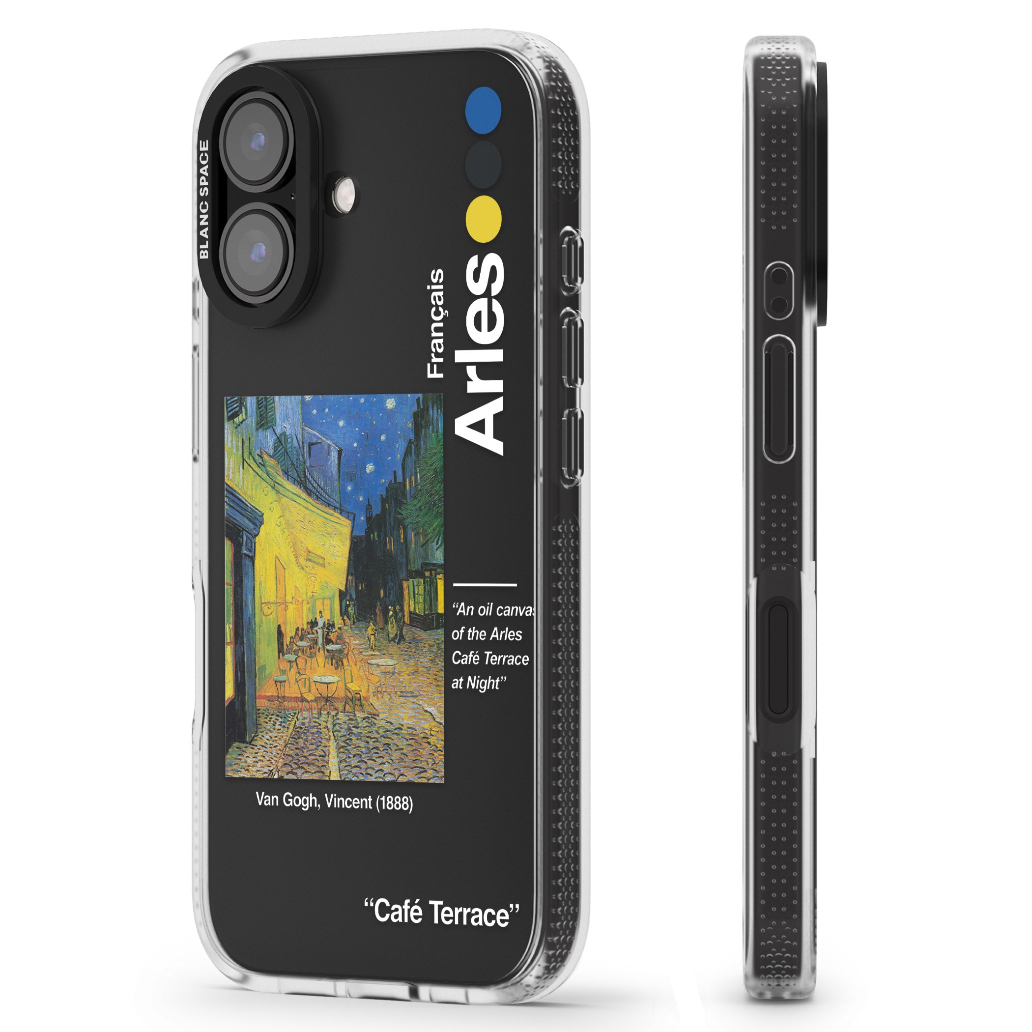 Cafe Terrace at Night iPhone 16 / 16 Plus Clear Case Impact Air - Blanc Space