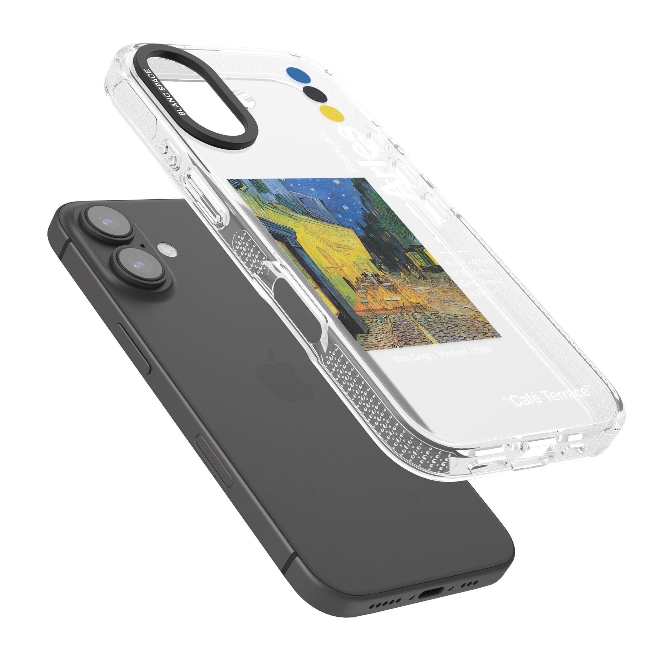 Cafe Terrace at Night iPhone 16 / 16 Plus Clear Case Impact Air - Blanc Space