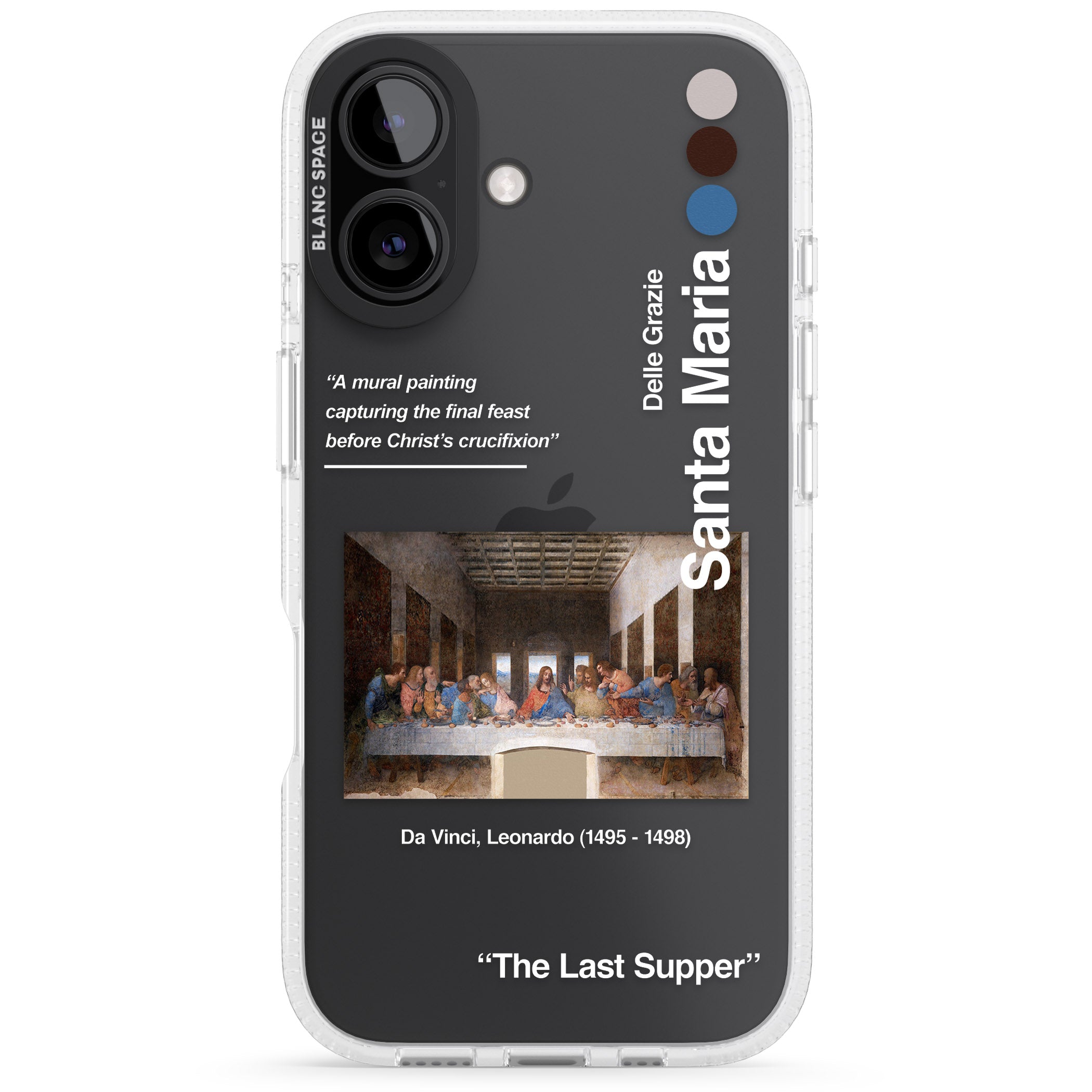 The Last Supper iPhone 16 / 16 Plus Clear Case Impact Air - Blanc Space