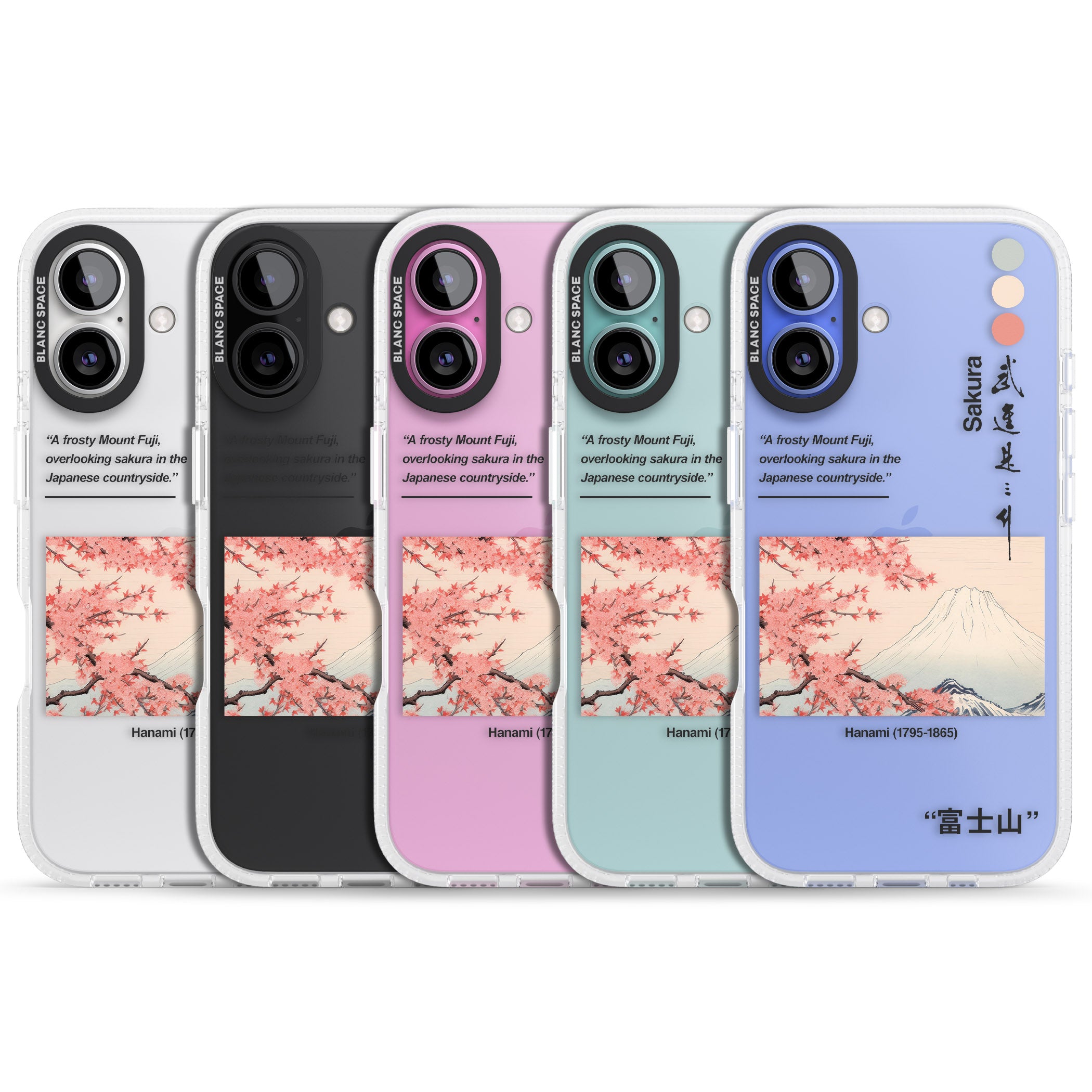 Hanami iPhone 16 / 16 Plus Clear Case Impact Air - Blanc Space