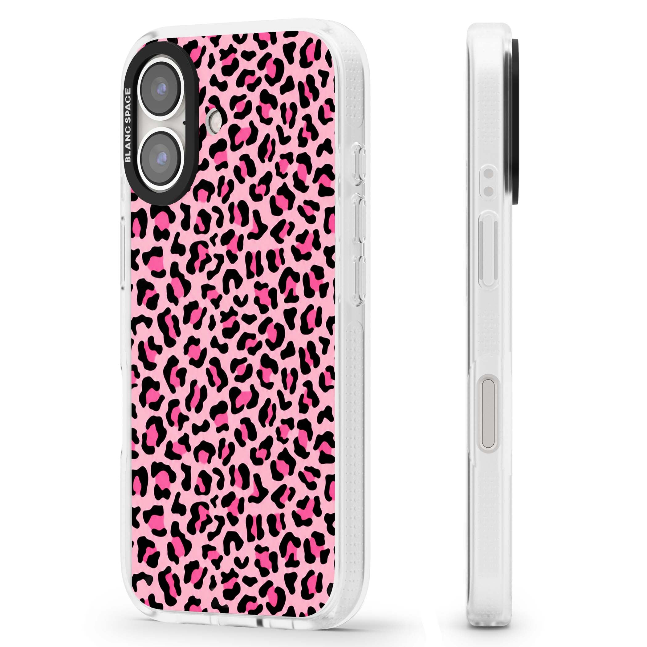 Pink Leopard baddie iPhone case | Clear Case Impact Air case for iPhone 16, iPhone 16 Plus