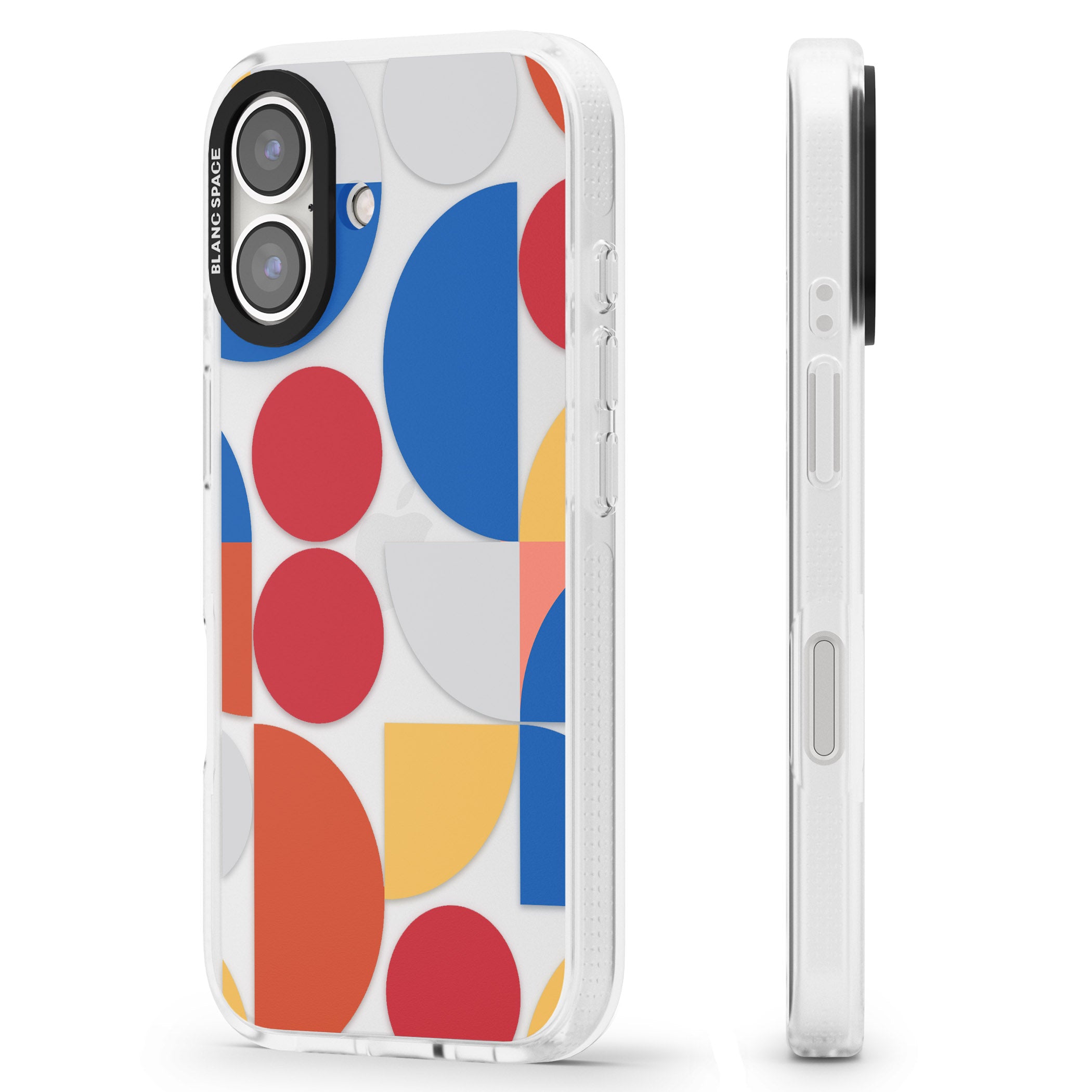 Abstract Colourful Mix iPhone 16 / 16 Plus Clear Case Impact Air - Blanc Space
