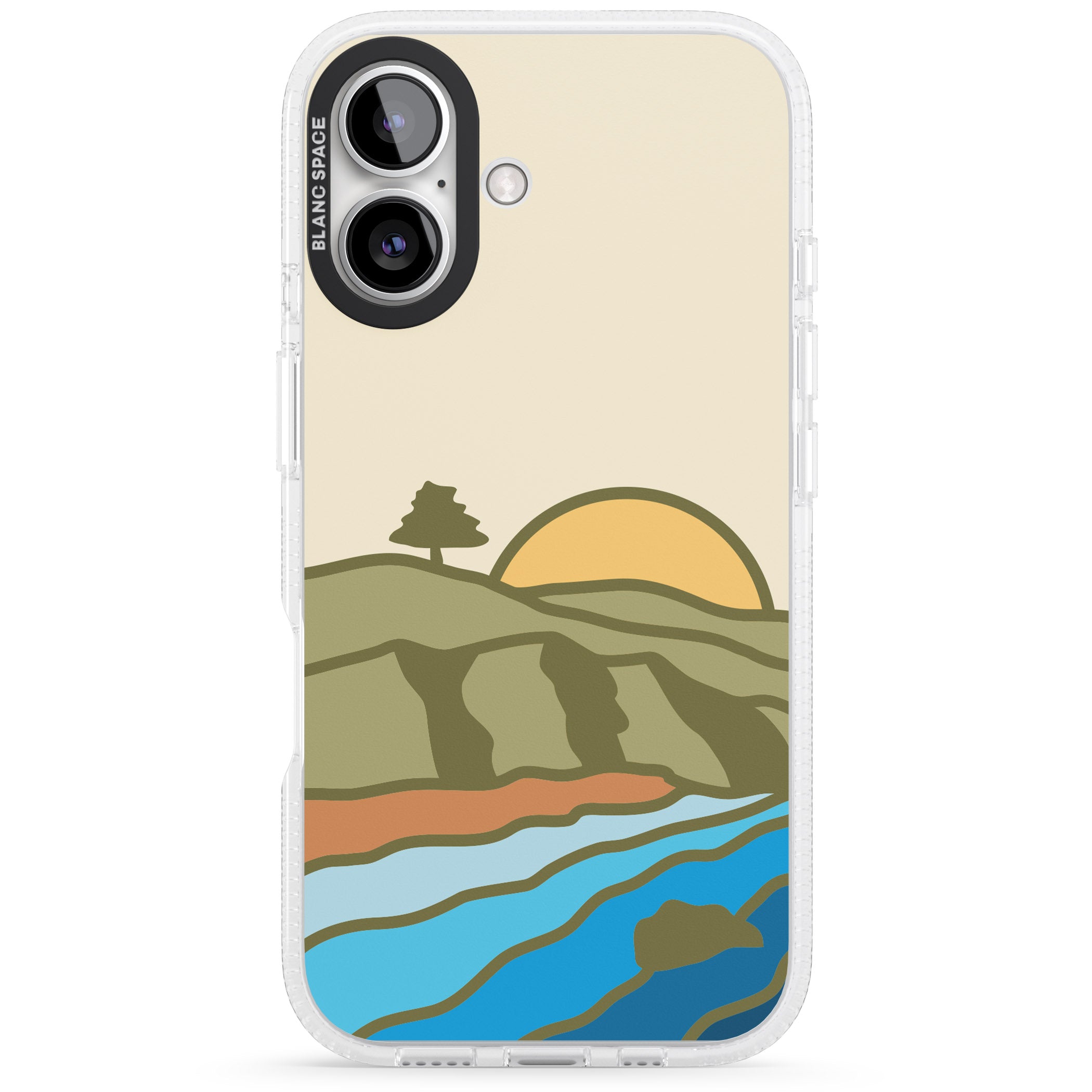 North Sunset iPhone 16 / 16 Plus Clear Case Impact Air - Blanc Space