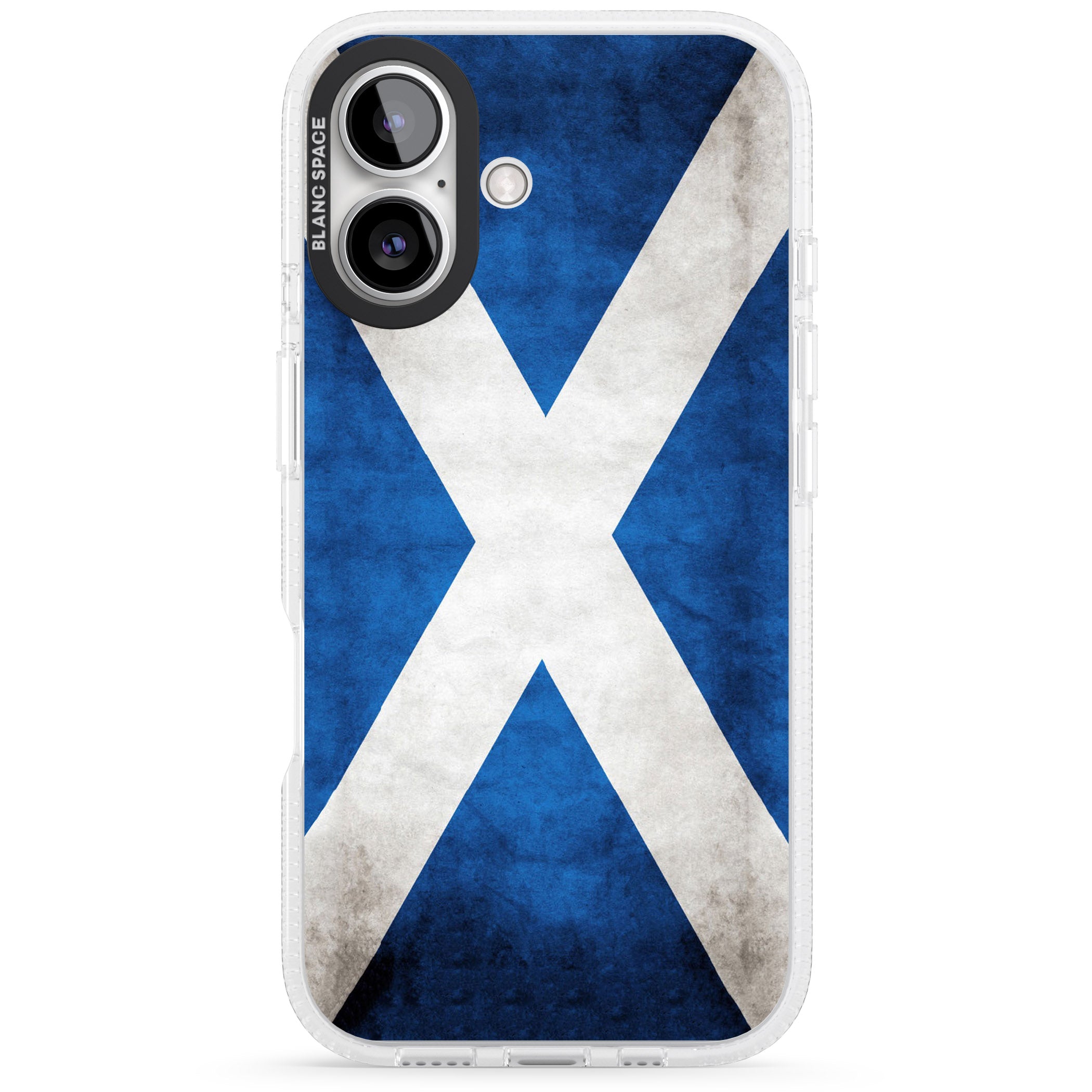 Scotland Saltire Flag iPhone 16 / 16 Plus Clear Case Impact Air - Blanc Space
