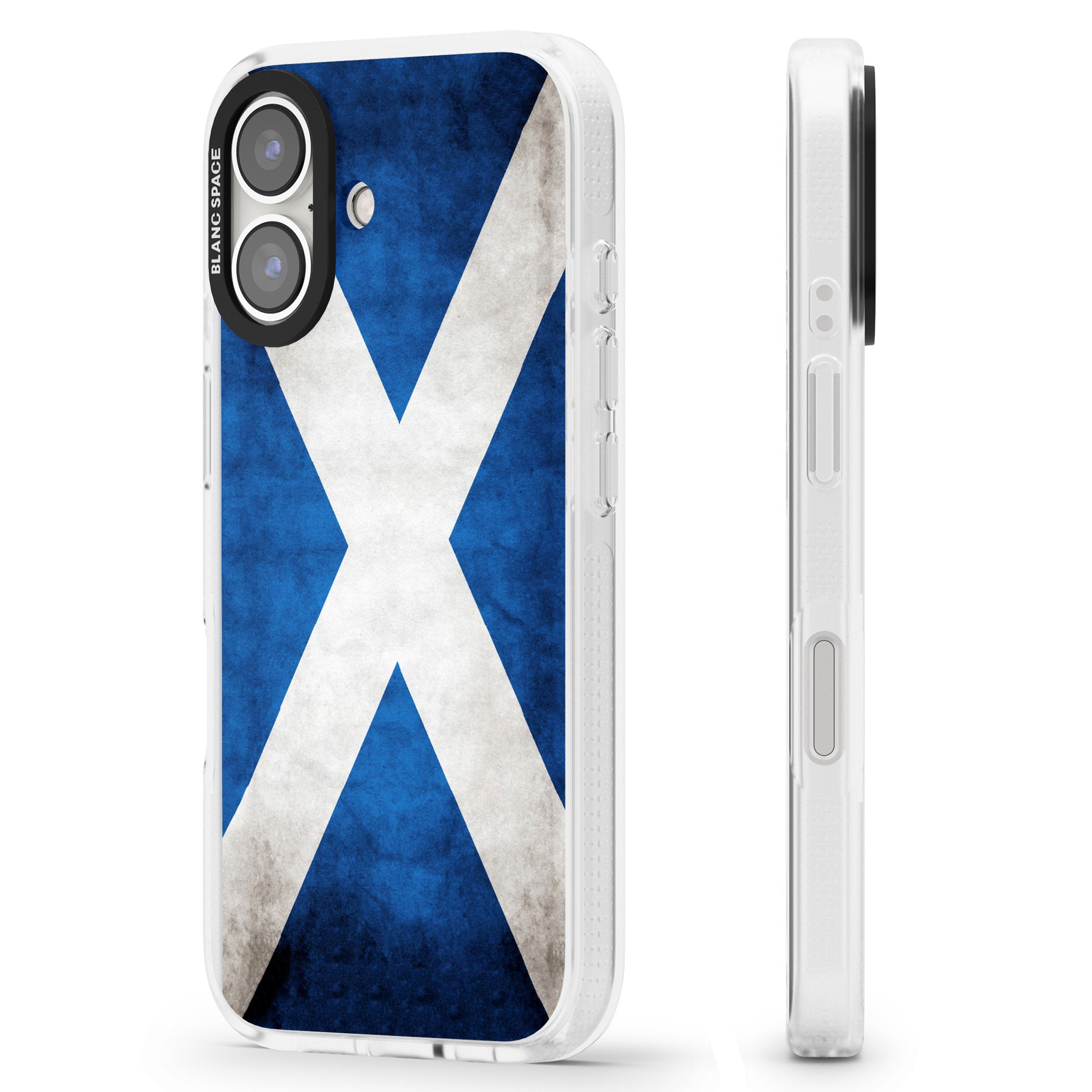 Scotland Saltire Flag iPhone 16 / 16 Plus Clear Case Impact Air - Blanc Space