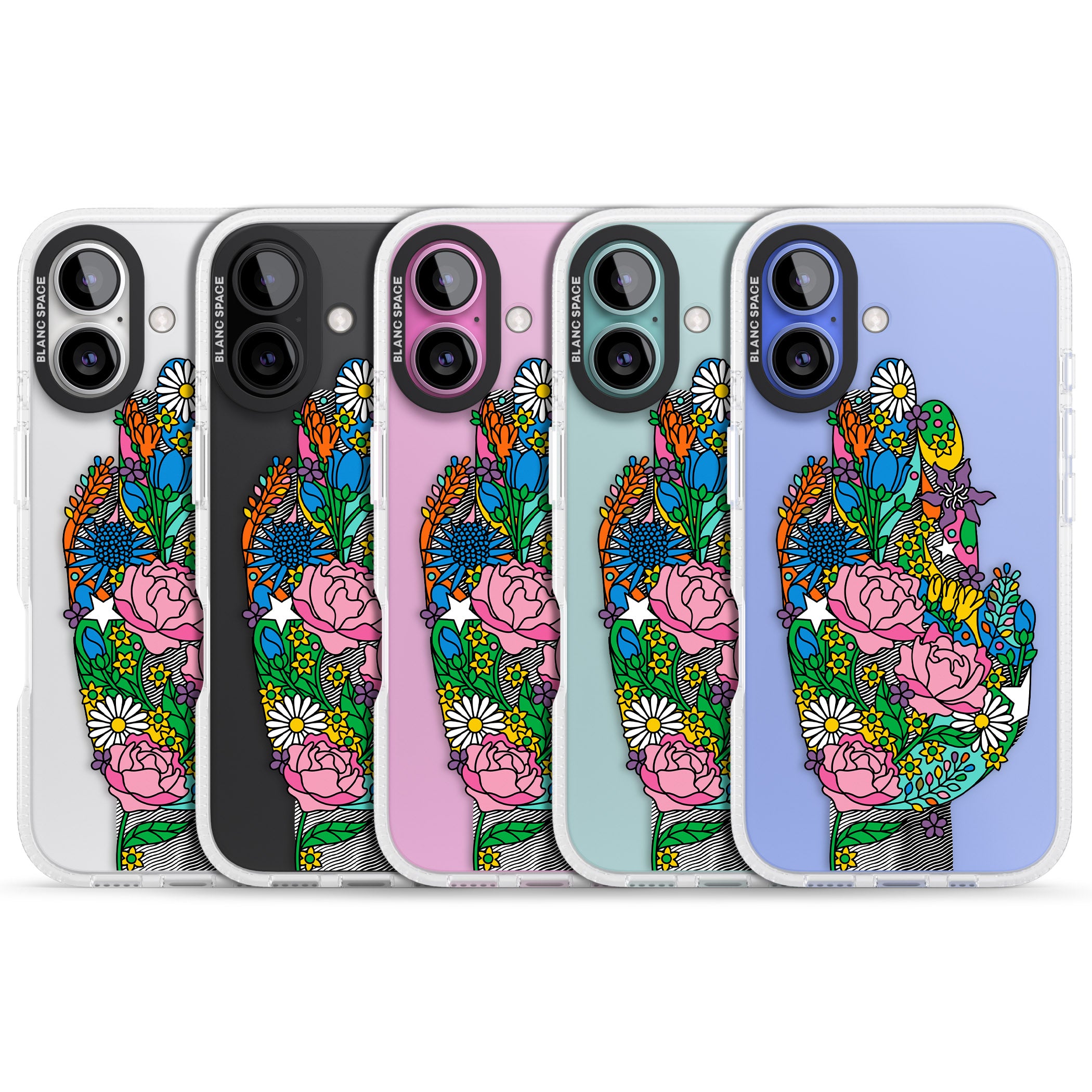 Garden Touch iPhone 16 / 16 Plus Clear Case Impact Air - Blanc Space