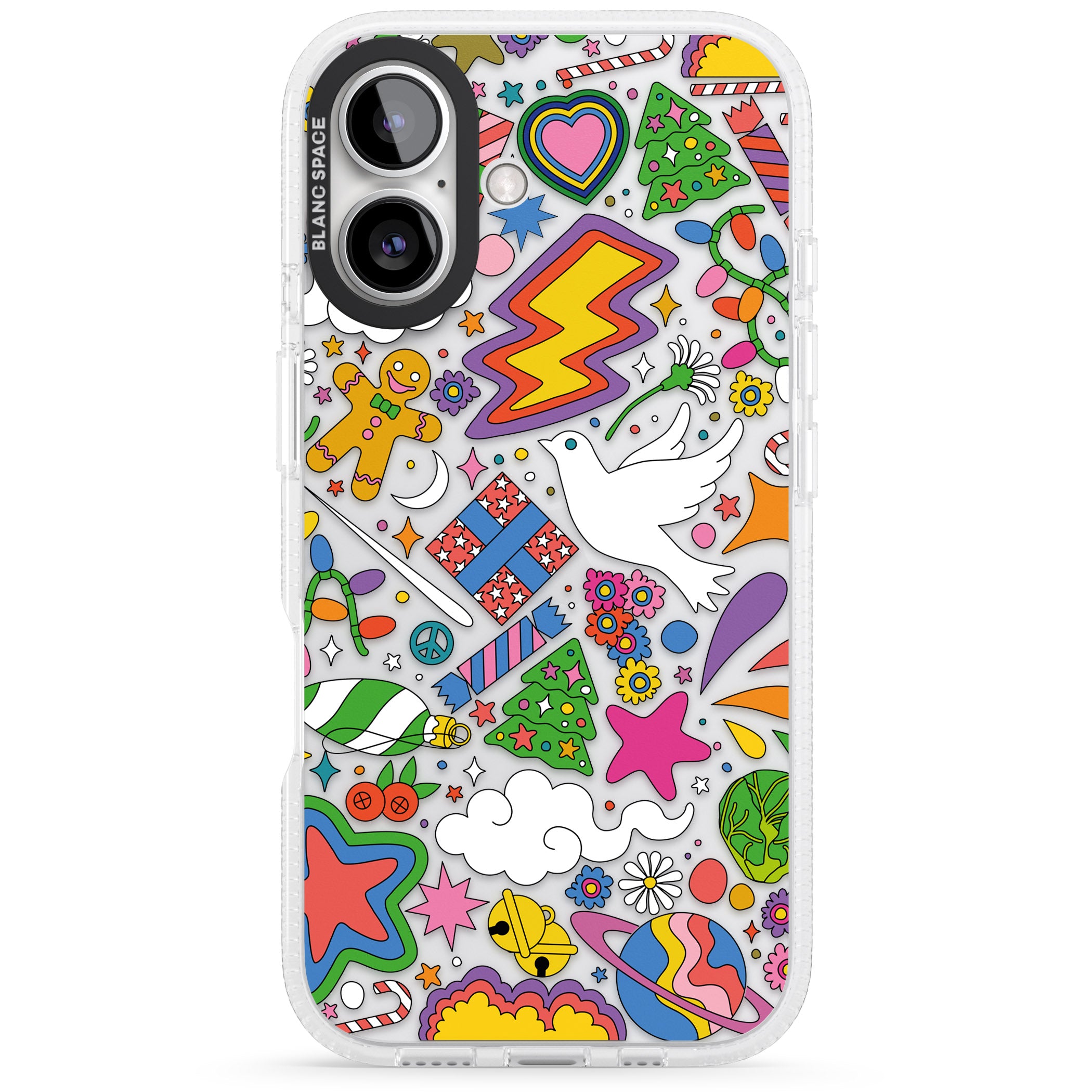 Whimsical Wonderland iPhone 16 / 16 Plus Clear Case Impact Air - Blanc Space