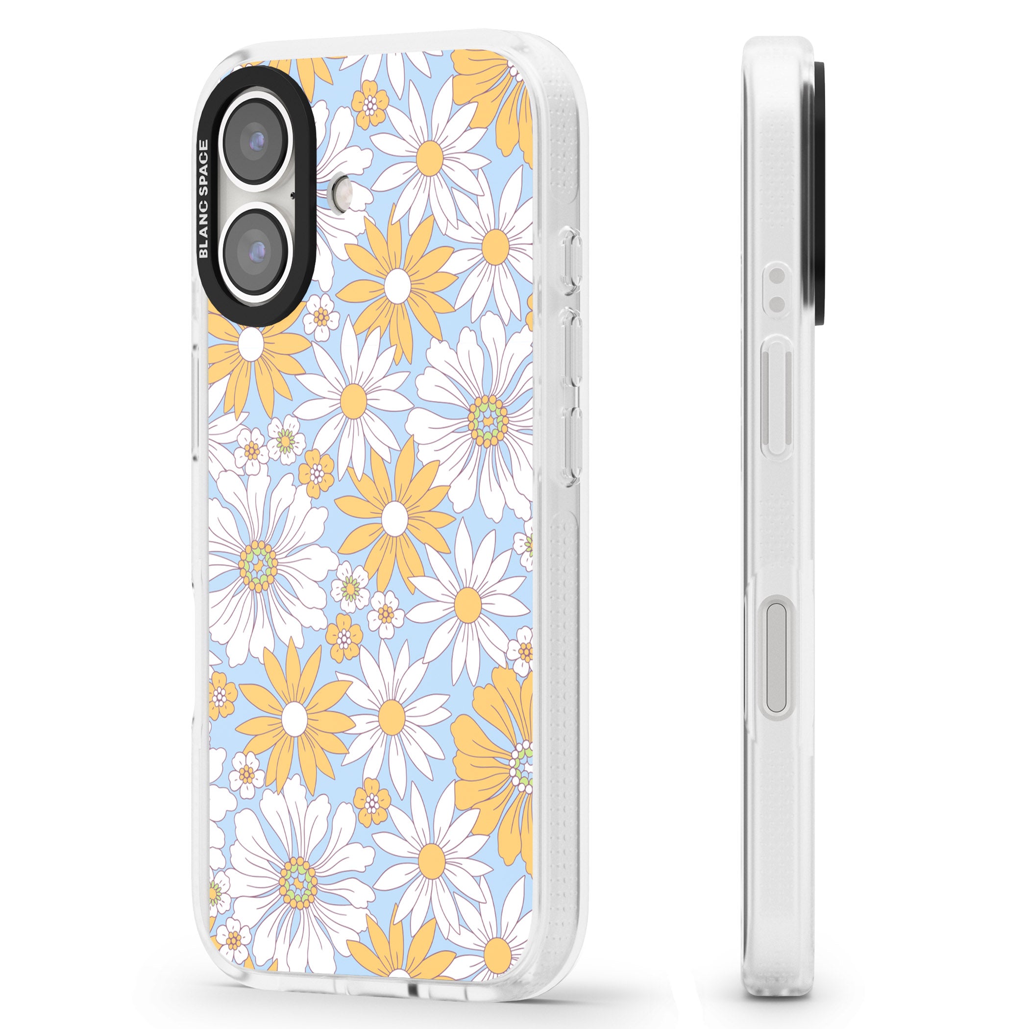 Summers Day Flower Mix iPhone 16 / 16 Plus Clear Case Impact Air - Blanc Space