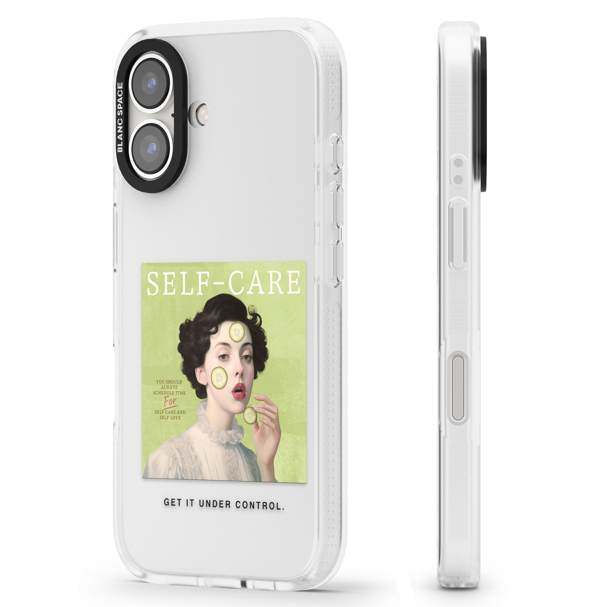 Self-Care iPhone 16 / 16 Plus Clear Case Impact Air - Blanc Space
