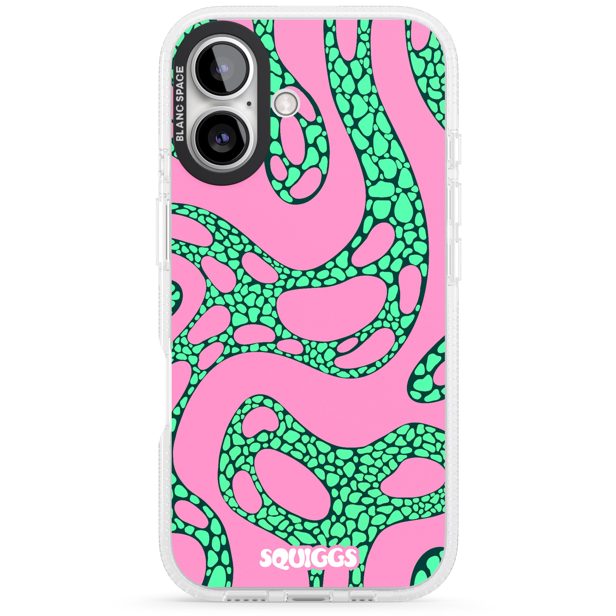 Alien Glow iPhone 16 / 16 Plus Clear Case Impact Air - Blanc Space