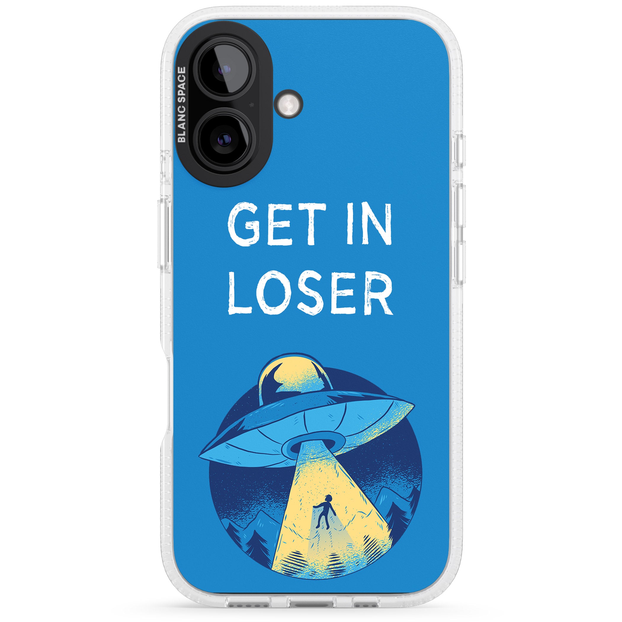 Get in Loser UFO iPhone 16 / 16 Plus Clear Case Impact Air - Blanc Space