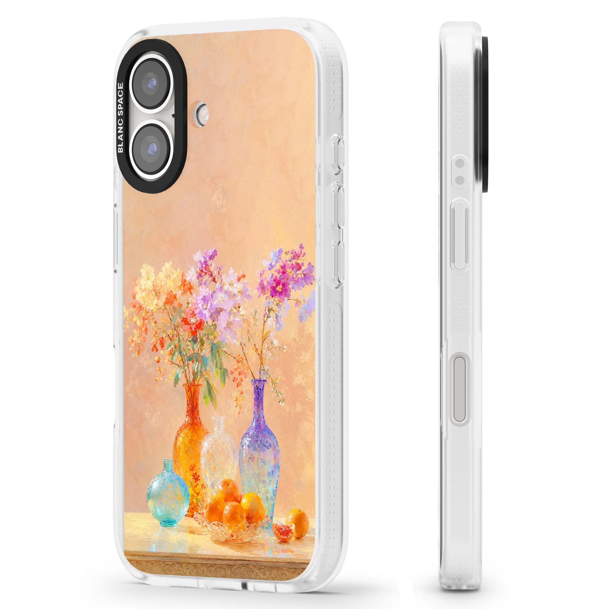 Peach Glass art iPhone case | Clear Case Impact Air case for iPhone 16, iPhone 16 Plus