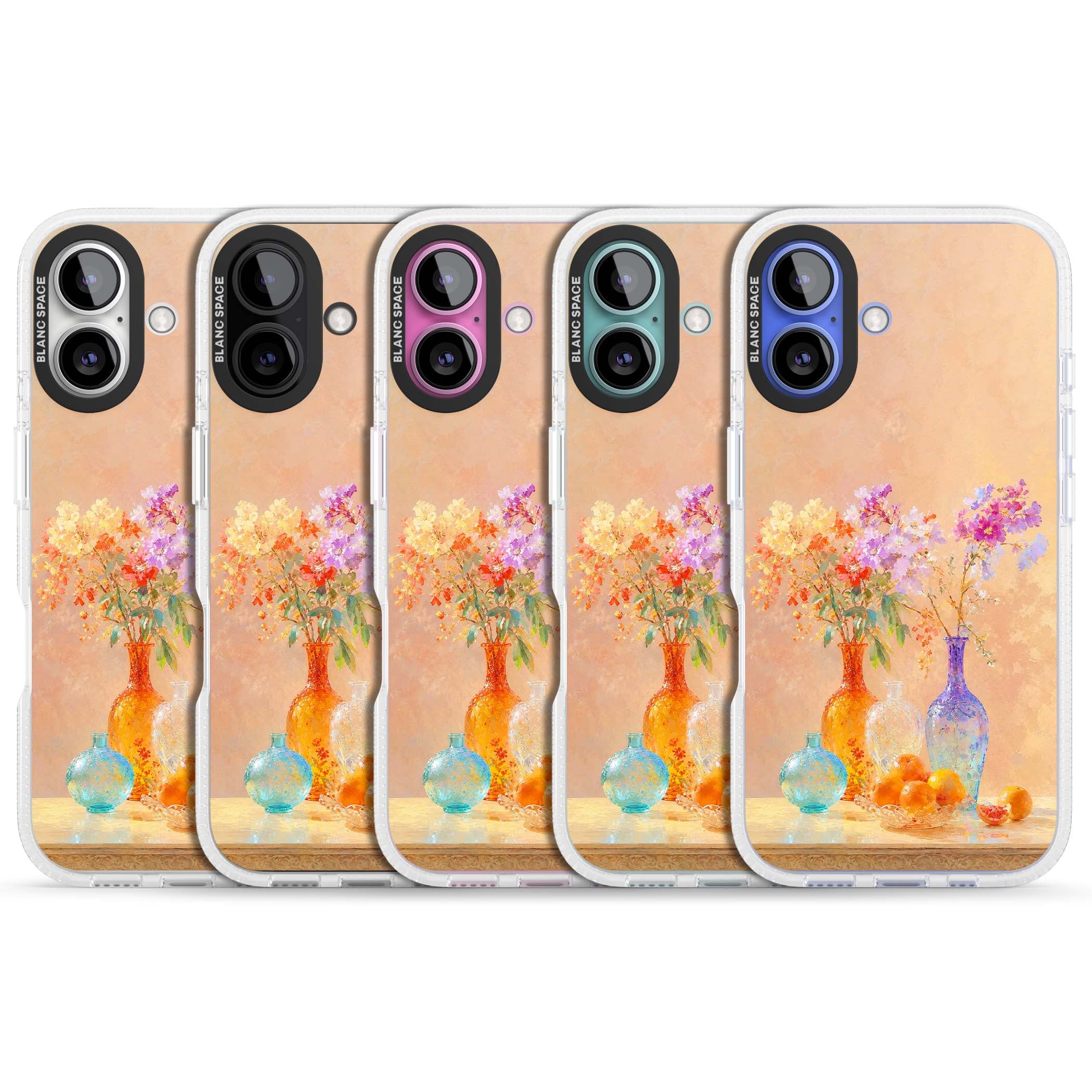 Peach Glass art iPhone case | Clear Case Impact Air case for iPhone 16, iPhone 16 Plus
