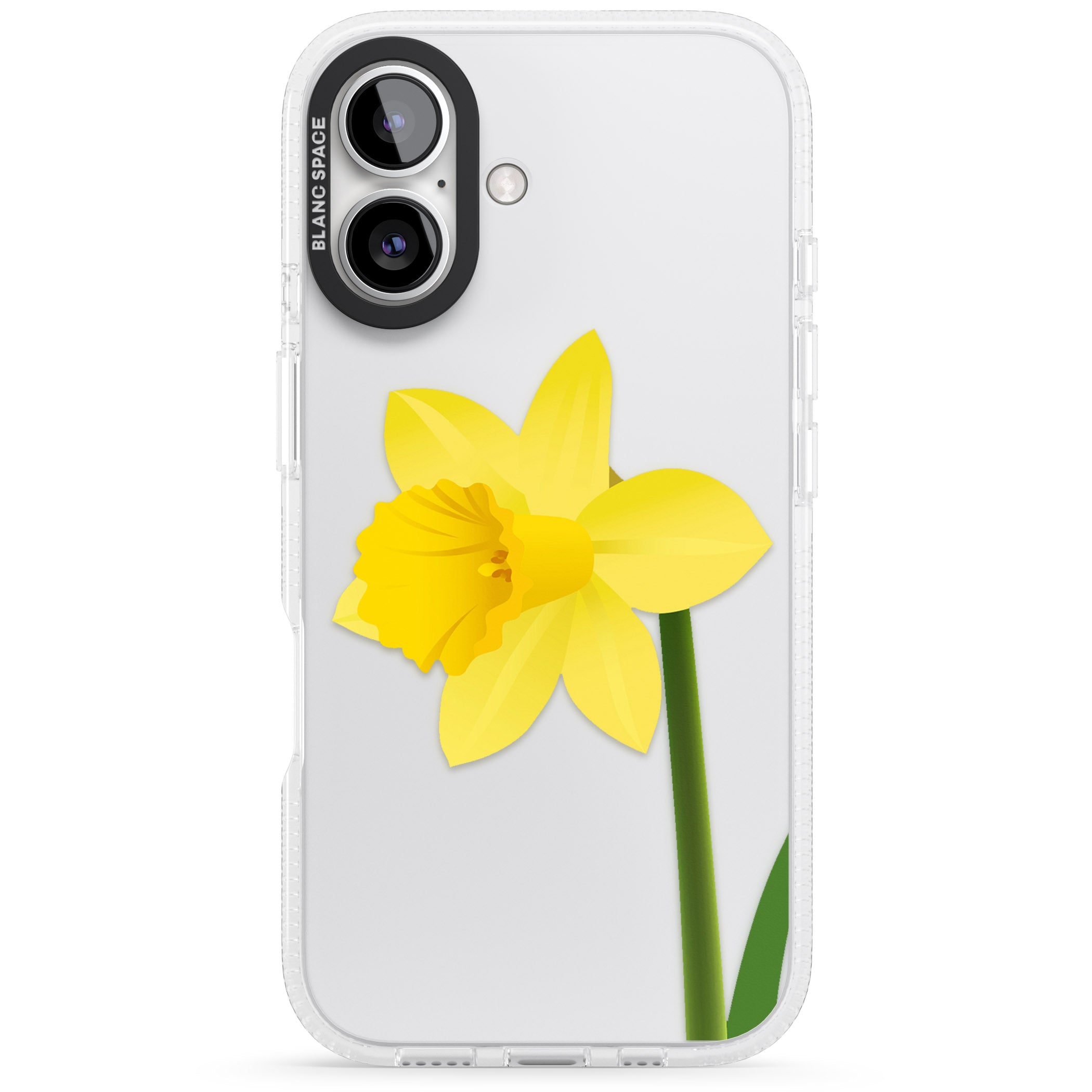 Daffodil iPhone 16 / 16 Plus Clear Case Impact Air - Blanc Space