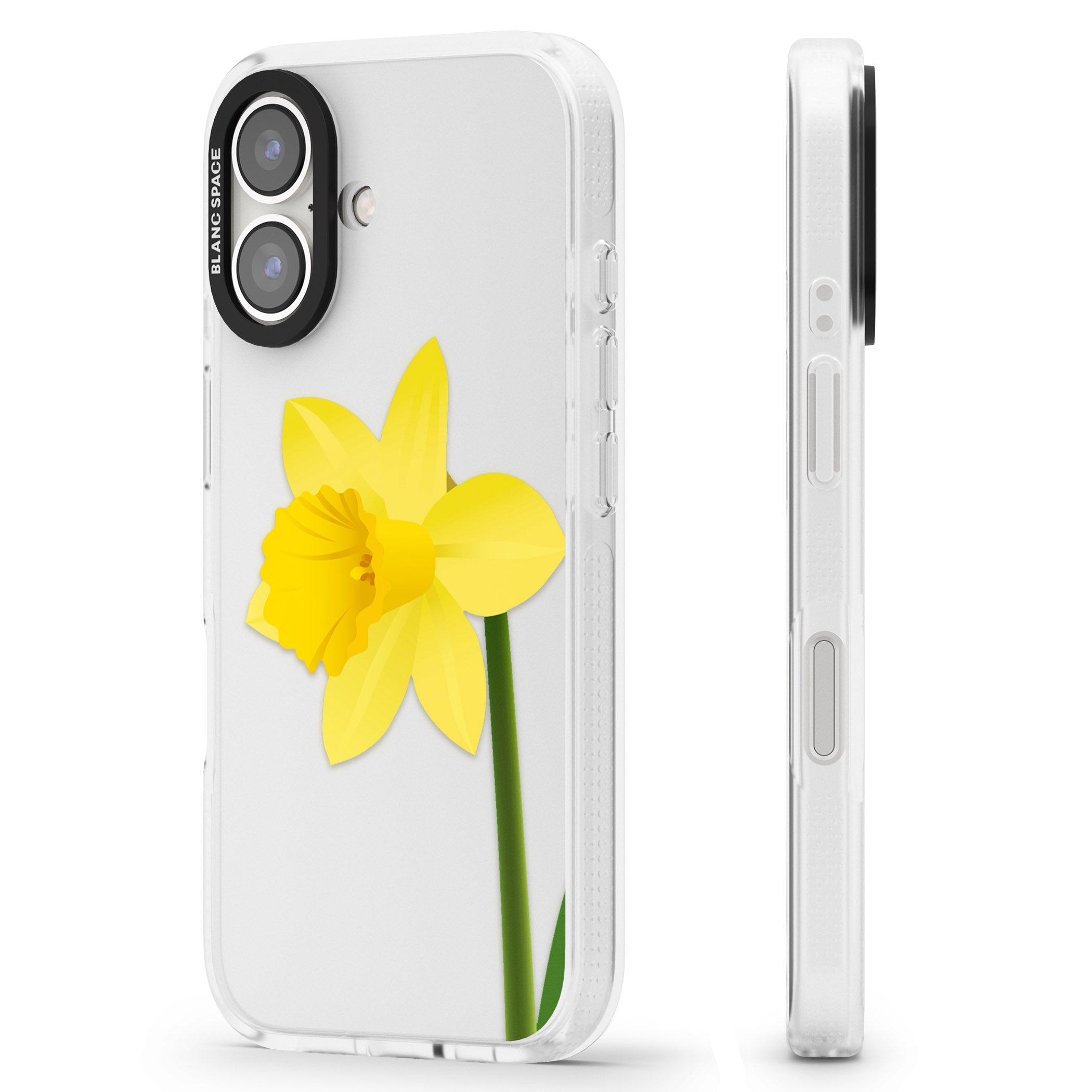 Daffodil iPhone 16 / 16 Plus Clear Case Impact Air - Blanc Space