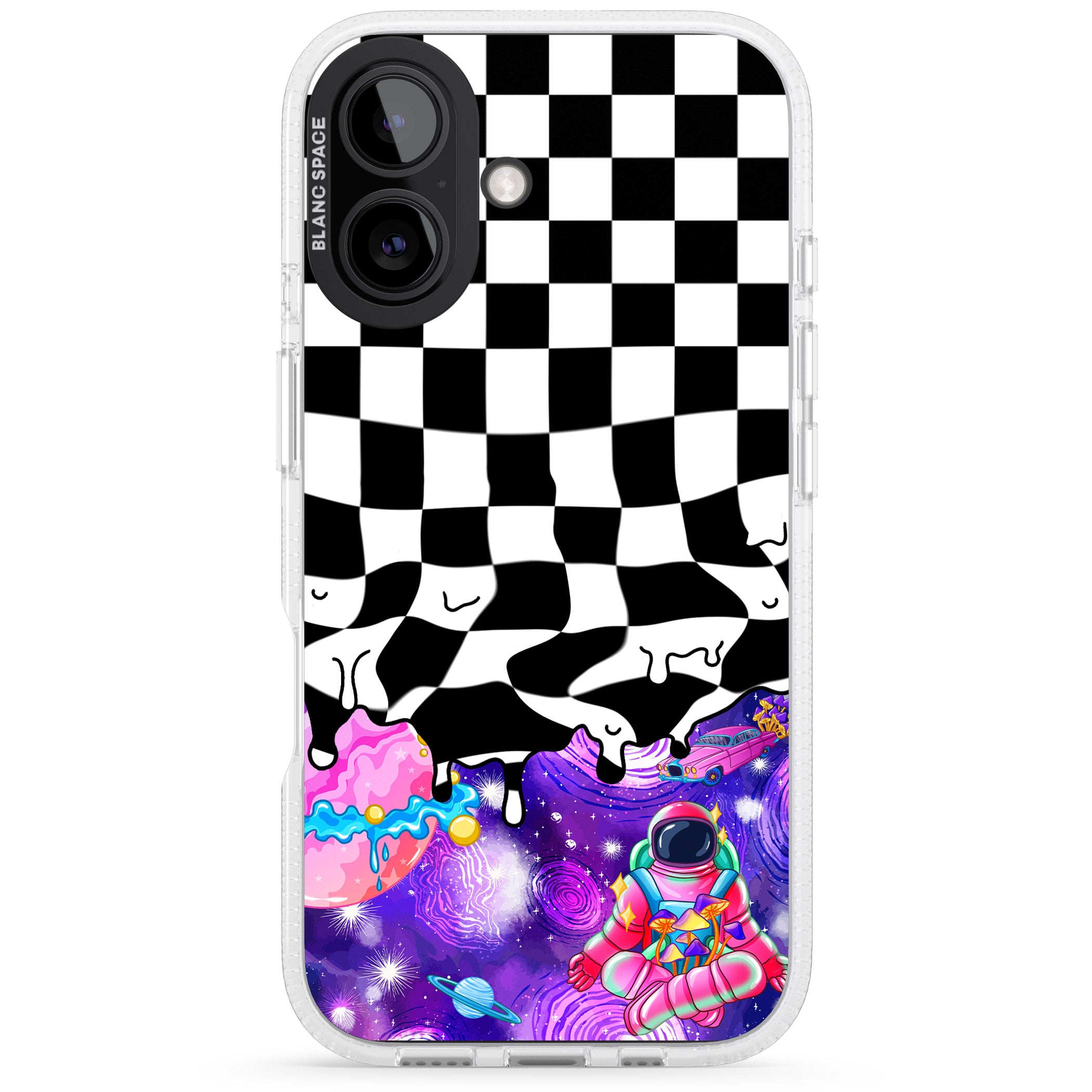 Washed Out iPhone 16 / 16 Plus Clear Case Impact Air - Blanc Space