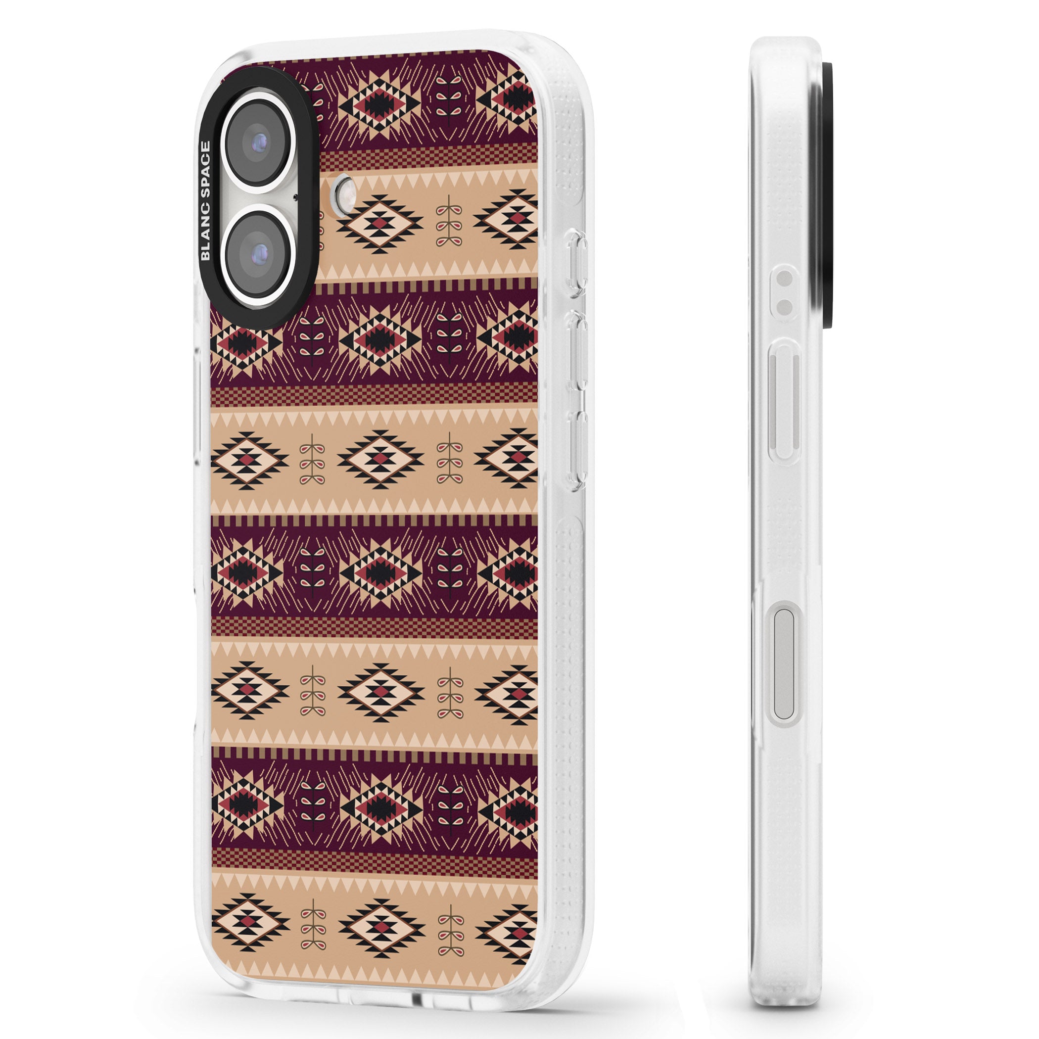 Western Poncho iPhone 16 / 16 Plus Clear Case Impact Air - Blanc Space