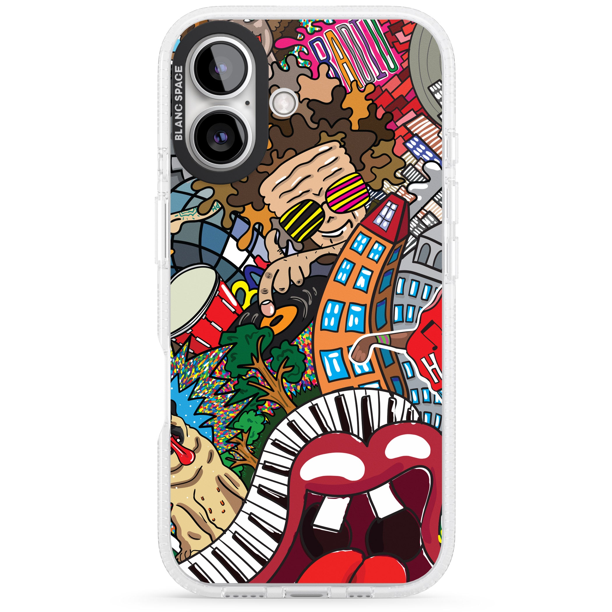 Noise Complaint iPhone 16 / 16 Plus Clear Case Impact Air - Blanc Space