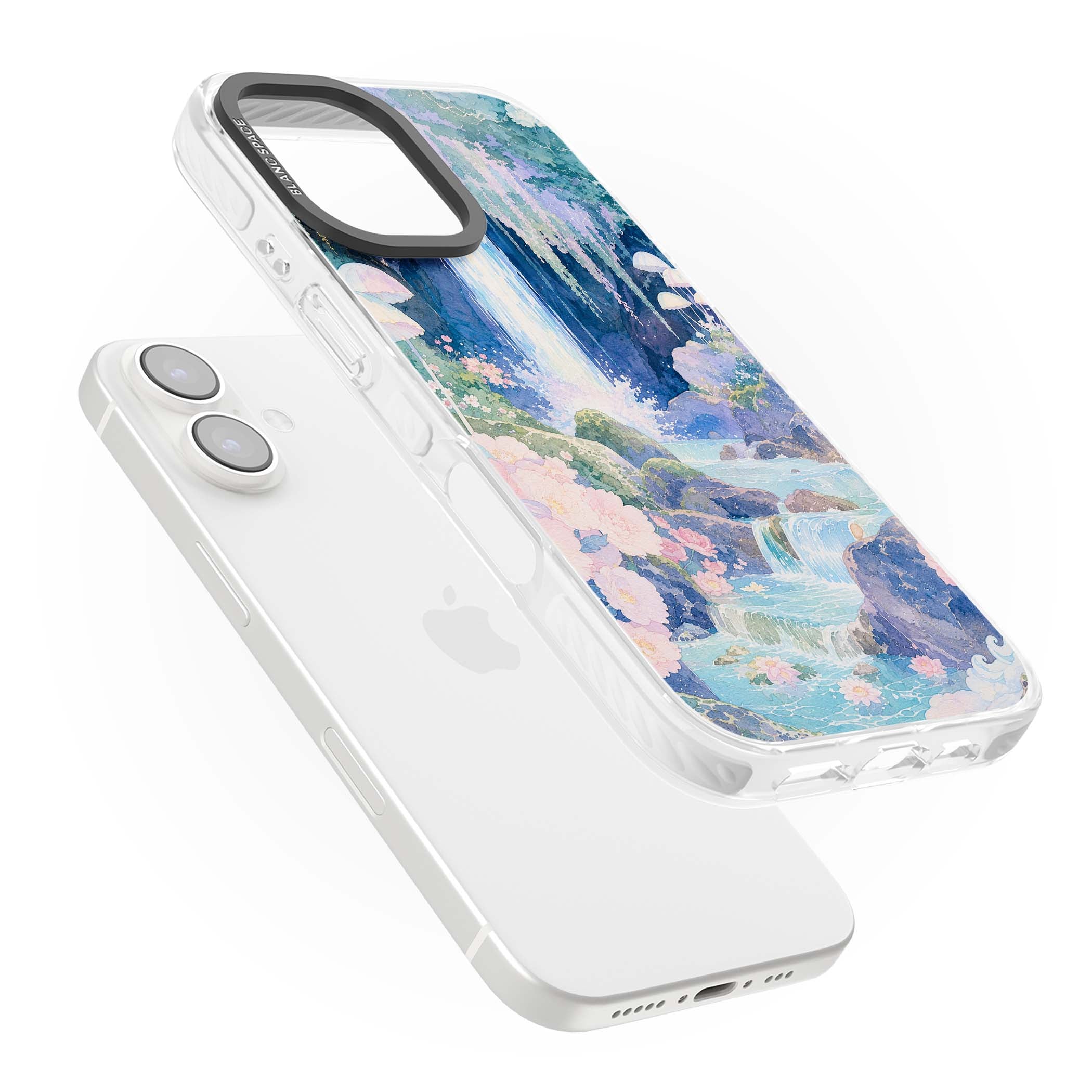 Mystic Waterfall art iPhone case | Clear Impact case for iPhone 16, iPhone 16 Plus
