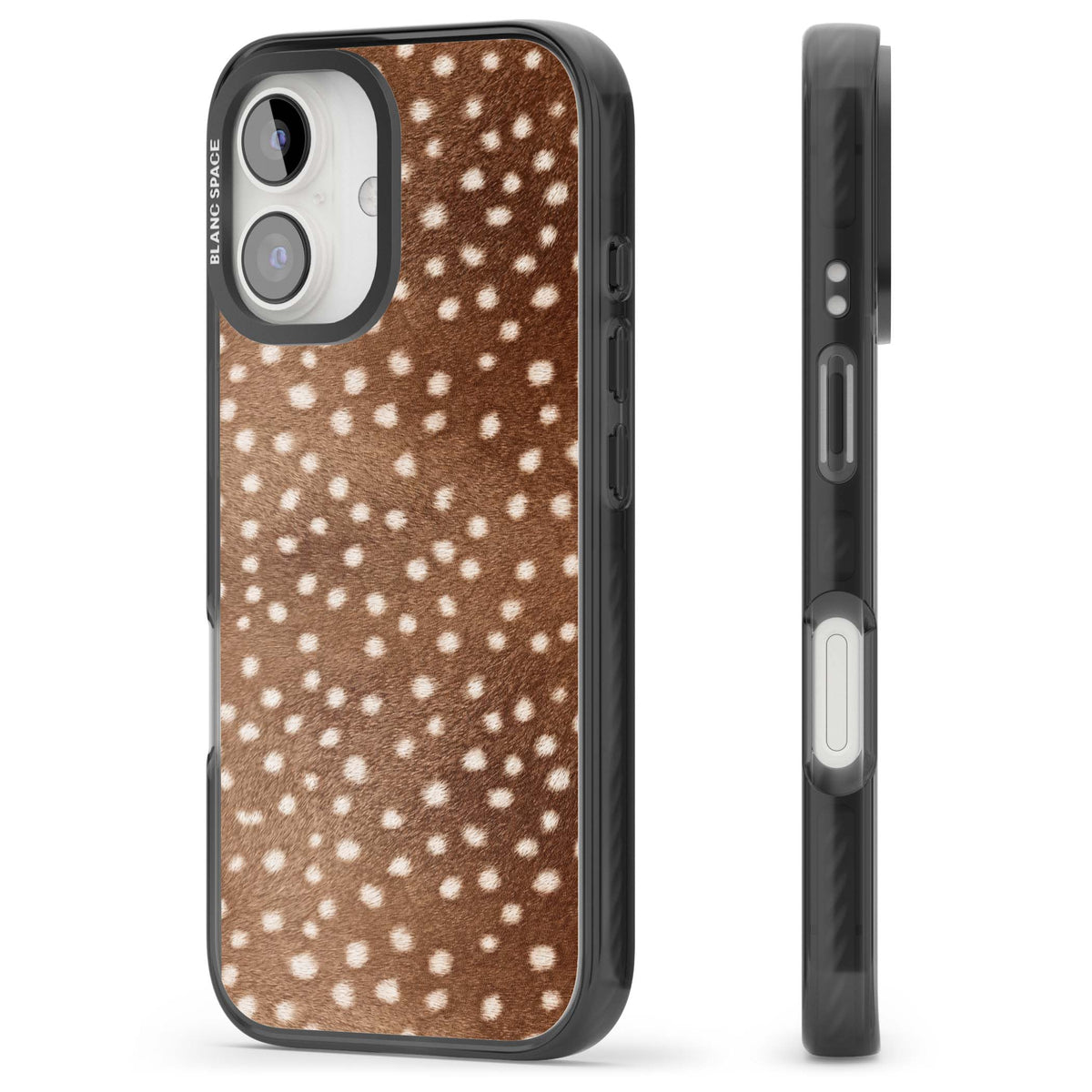 Deer Print animals iPhone case | Black Impact case for iPhone 16, iPhone 16 Plus