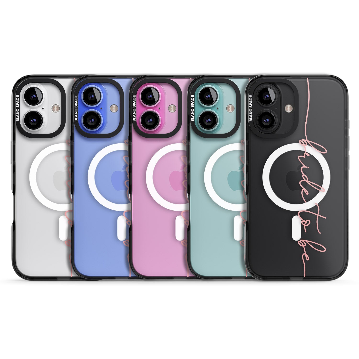 iPhone 16 Pro Max Bride to Be - Transparent Wedding Design Black Impact Phone Case