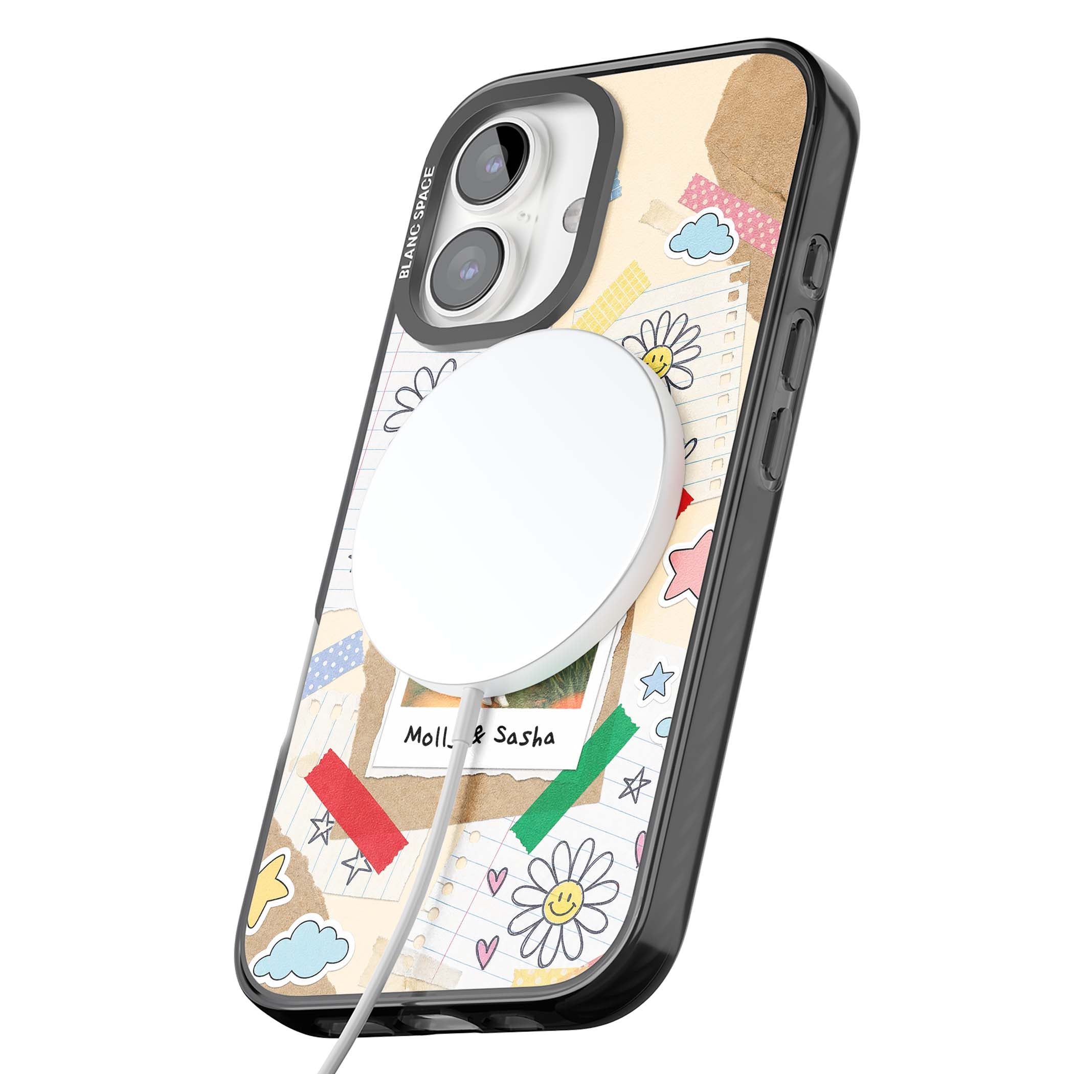 Scrapbook Photo coquette iPhone case | Black Impact Magsafe case for iPhone 16, iPhone 16 Plus