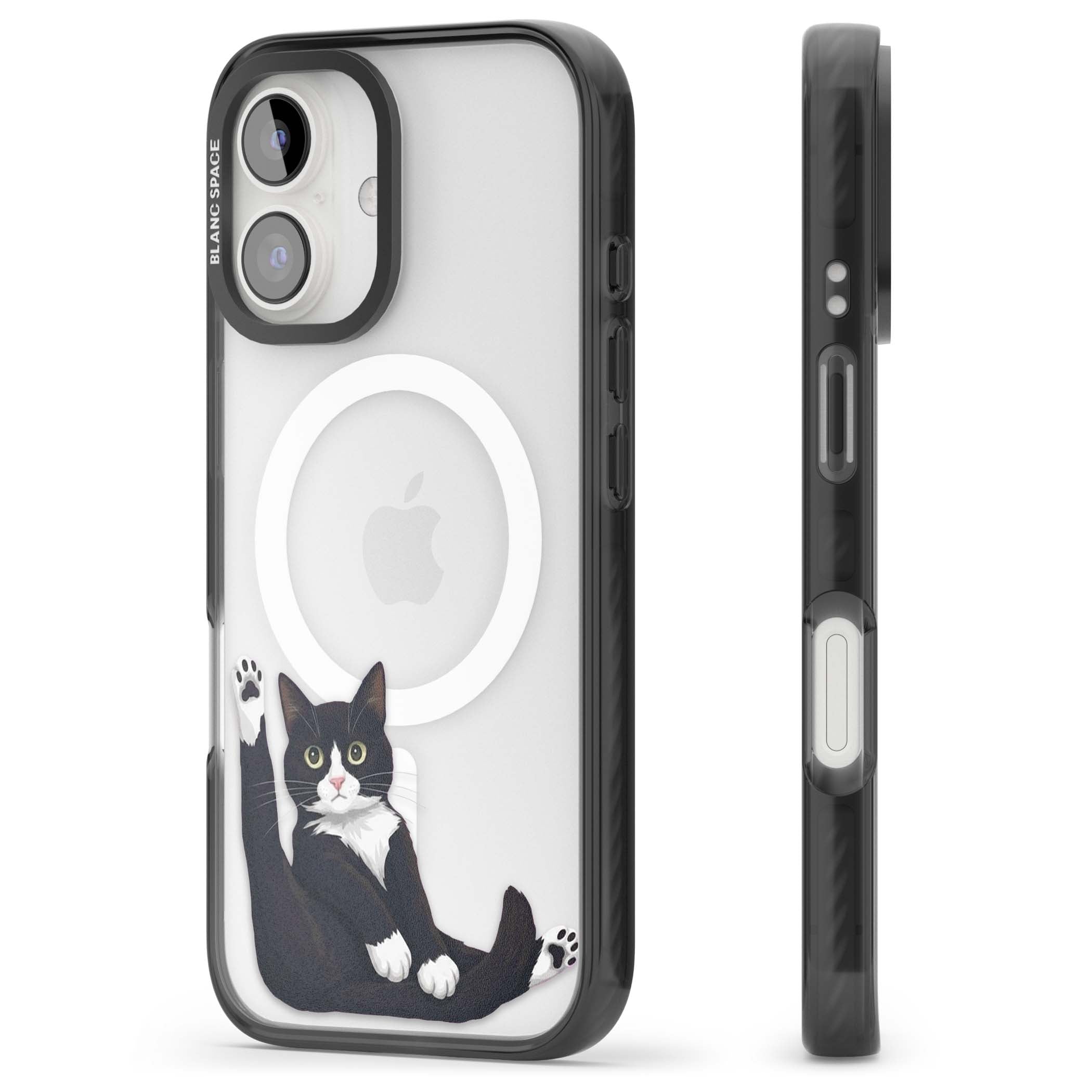 Mid-Groom Cat animals iPhone case | Black Impact Magsafe case for iPhone 16, iPhone 16 Plus
