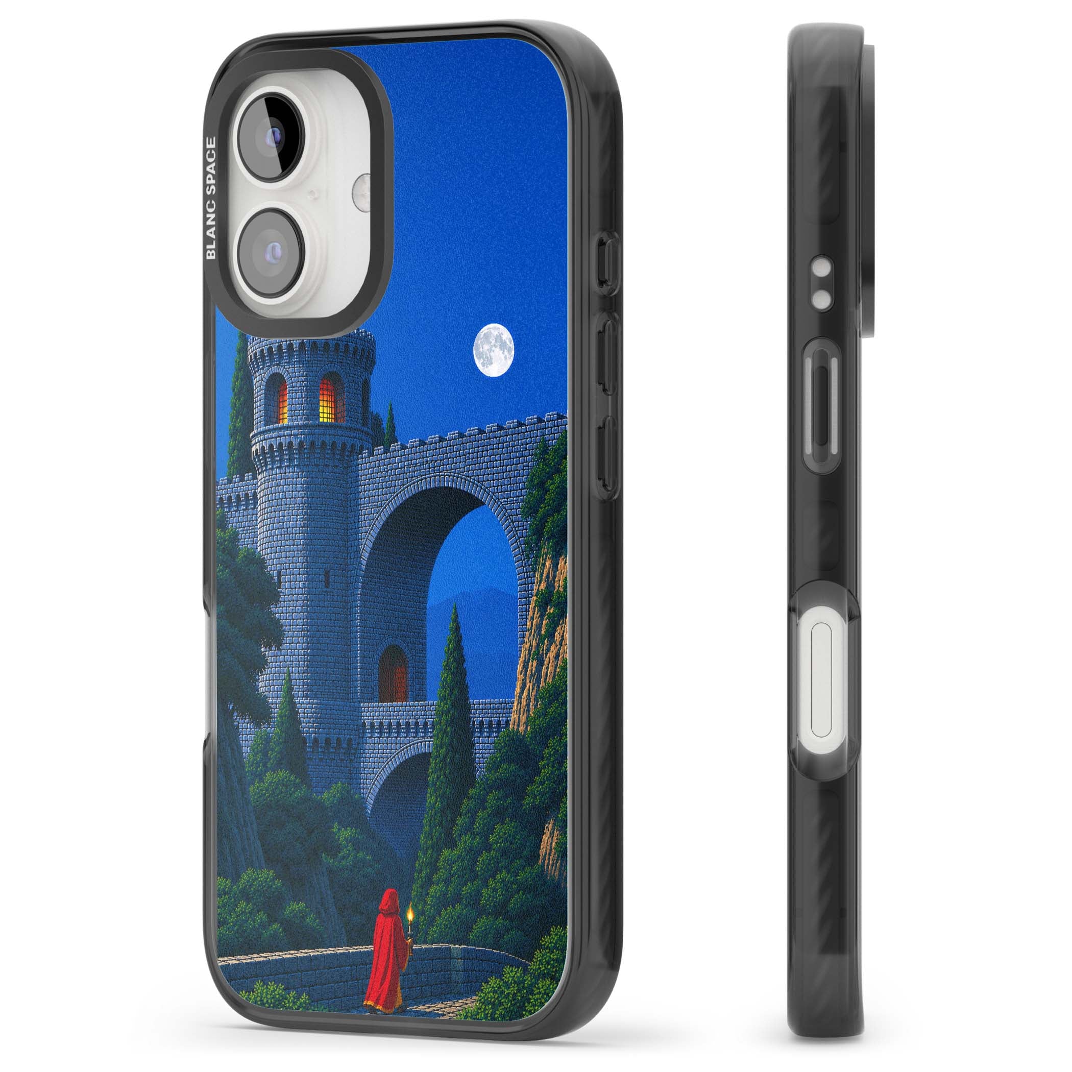 Castle Walls art iPhone case | Black Impact Magsafe case for iPhone 16, iPhone 16 Plus