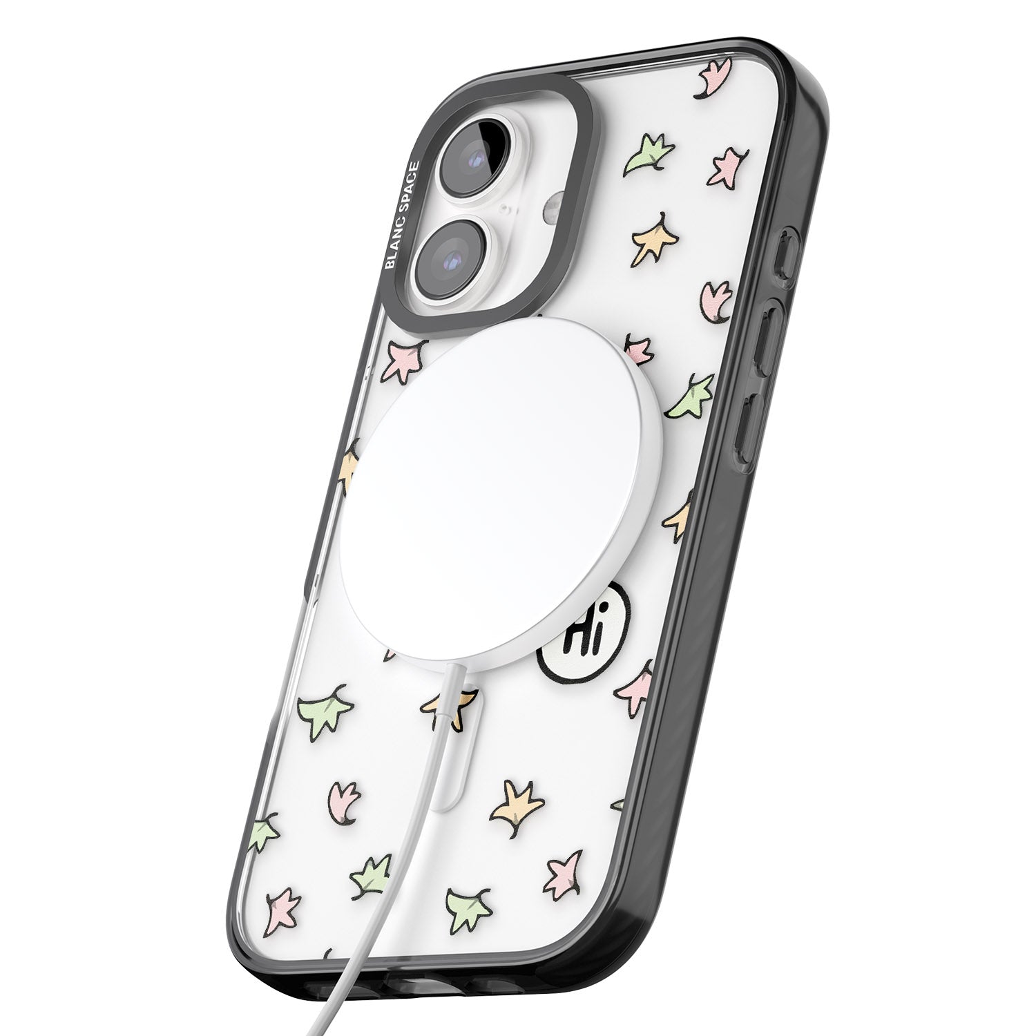 iPhone 16 Pro Max Heartstopper Leaves Pattern Black Impact Phone Case
