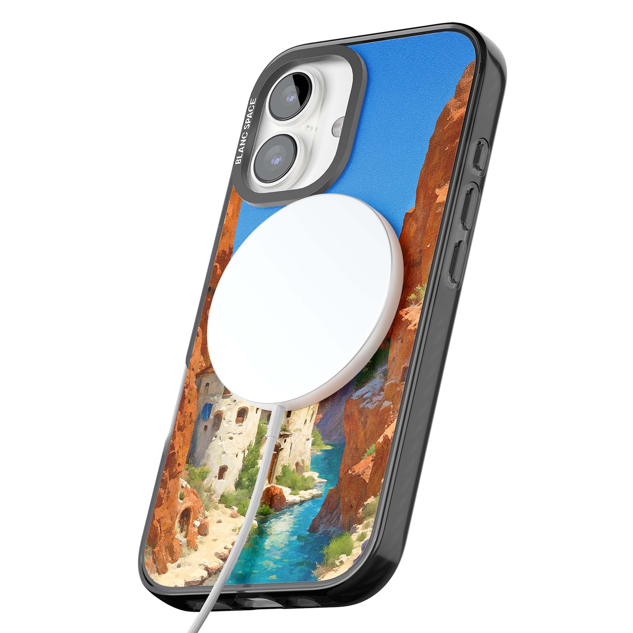 Canyon Haven for her iPhone case | Black Impact Magsafe case for iPhone 16, iPhone 16 Plus