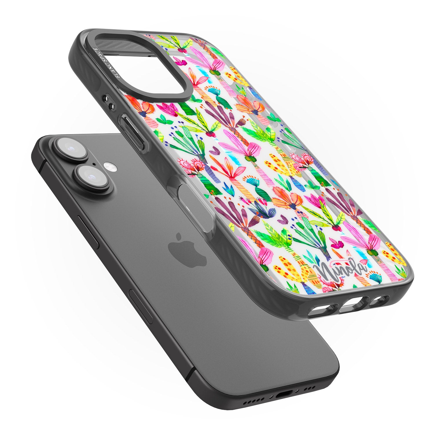 iPhone 16 Pro Max Palms Garden Black Impact Phone Case