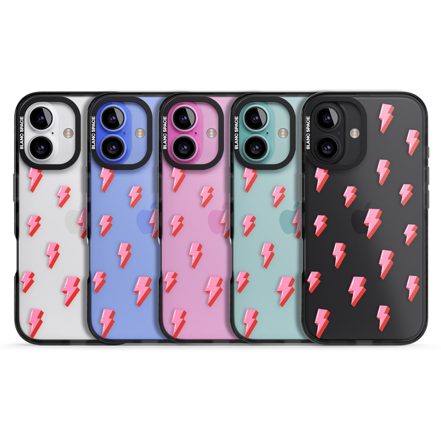 iPhone 16 Pro Max Pink Bolt Pattern Black Impact Phone Case
