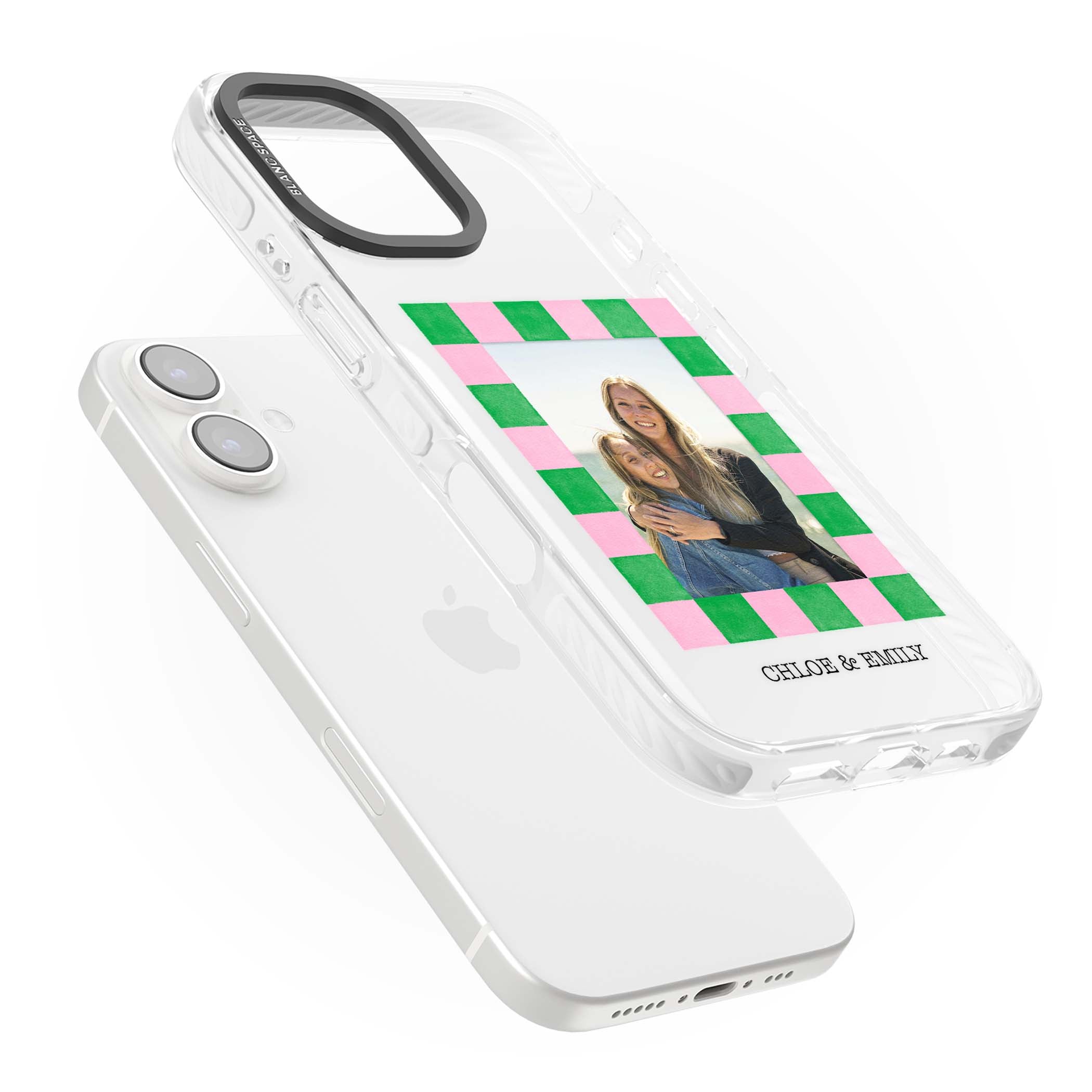 Riviera Check Photo cute iPhone case | Clear Impact case for iPhone 16, iPhone 16 Plus