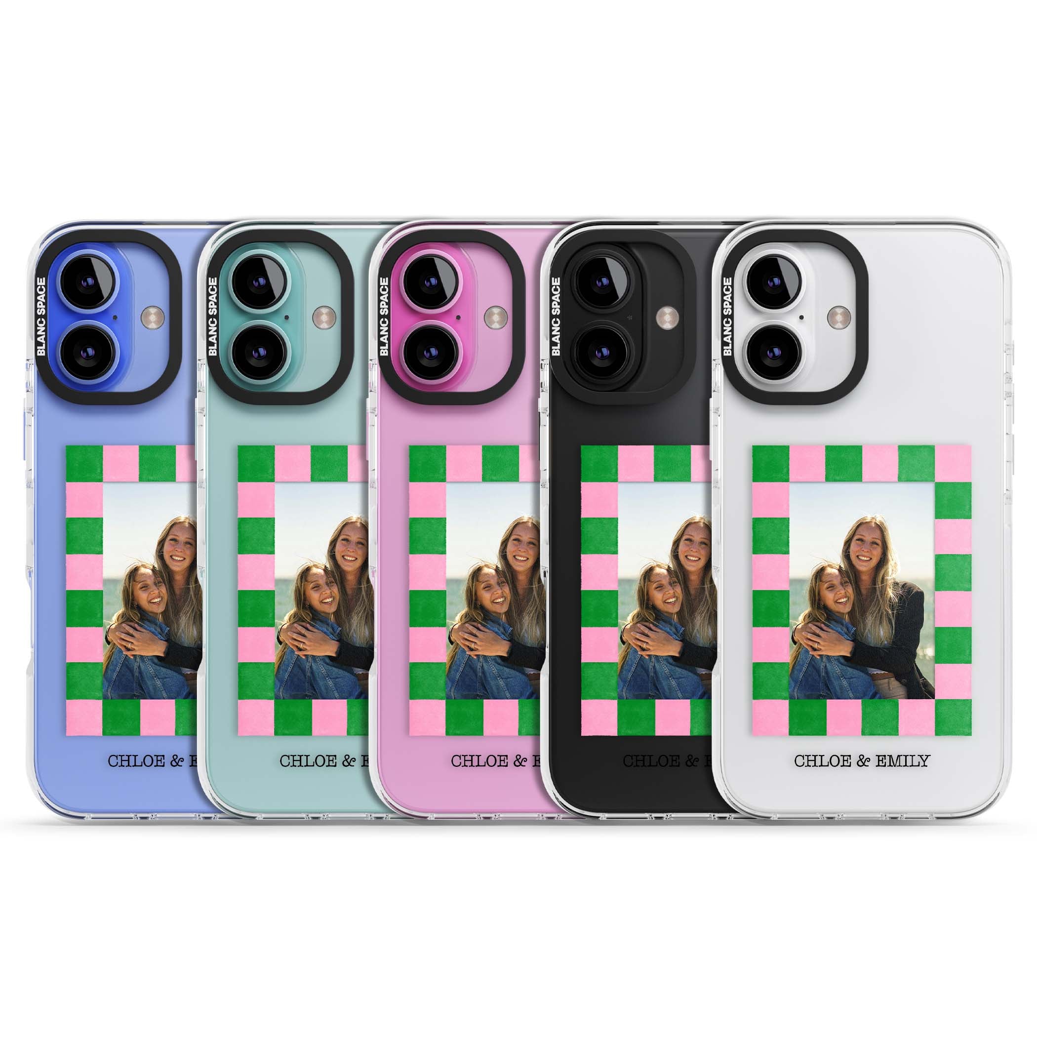 Riviera Check Photo cute iPhone case | Clear Impact case for iPhone 16, iPhone 16 Plus