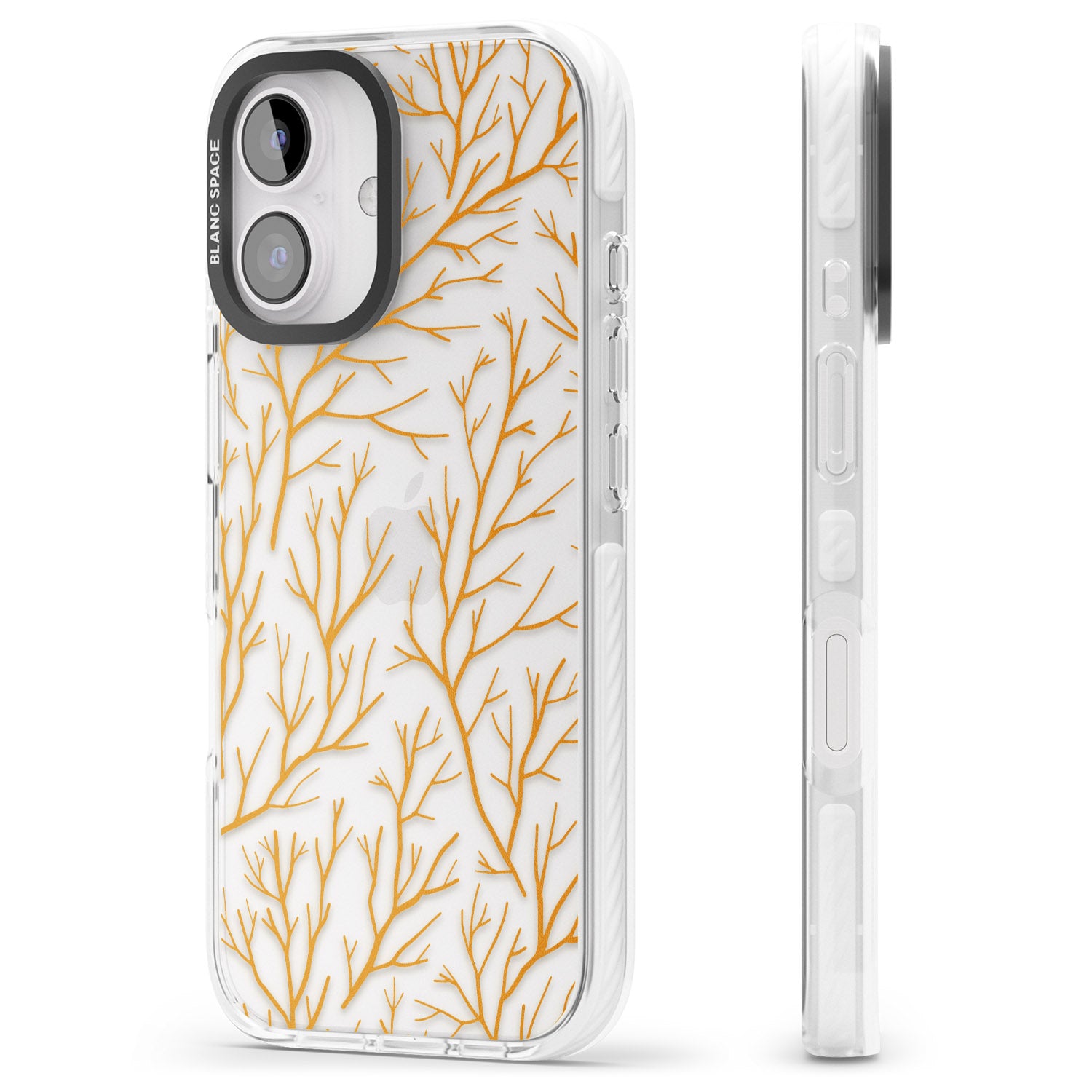 iPhone 16 Pro Max Personalised Bramble Branches Pattern Black Impact Phone Case