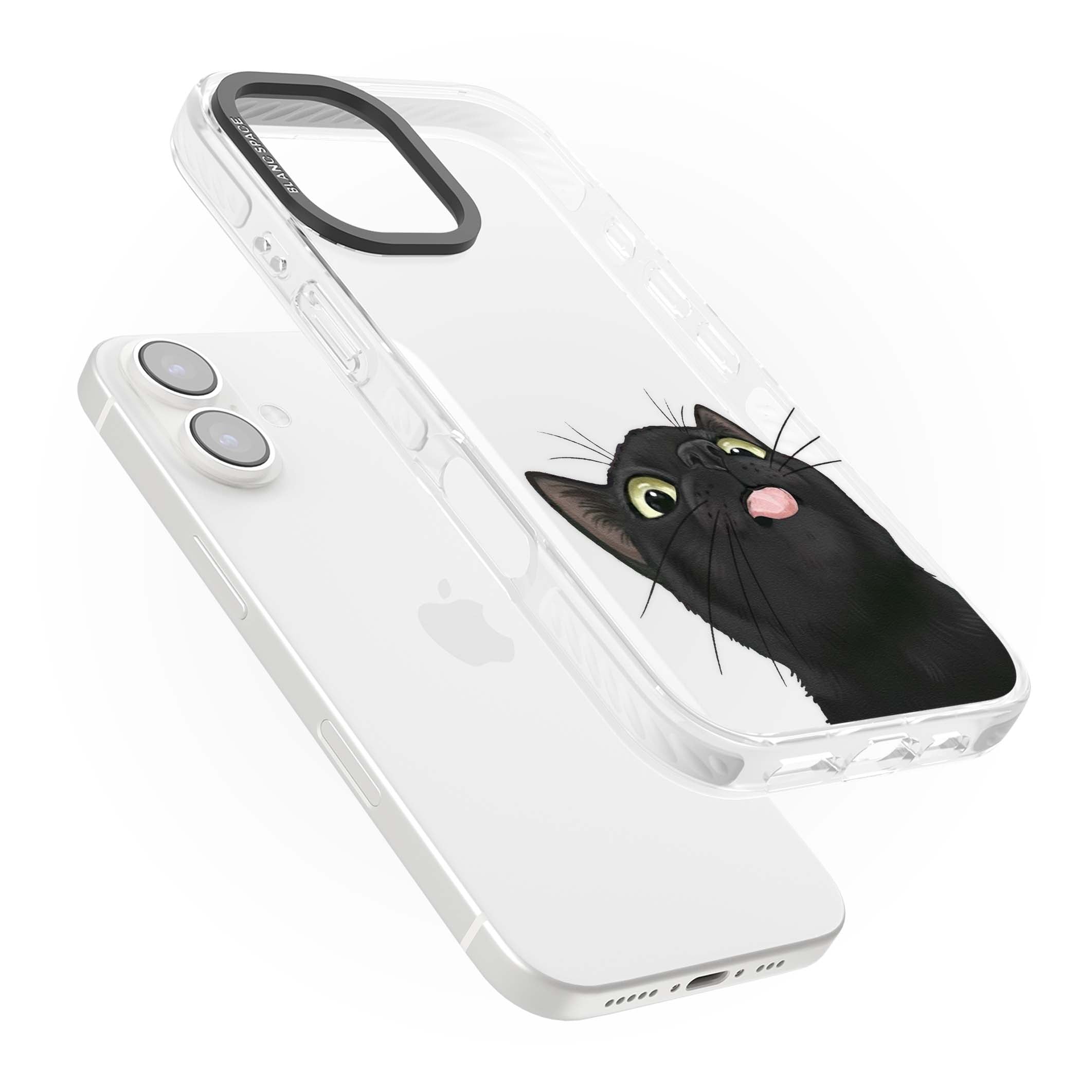 Black Cat Energy for her iPhone case | Clear Impact case for iPhone 16, iPhone 16 Plus