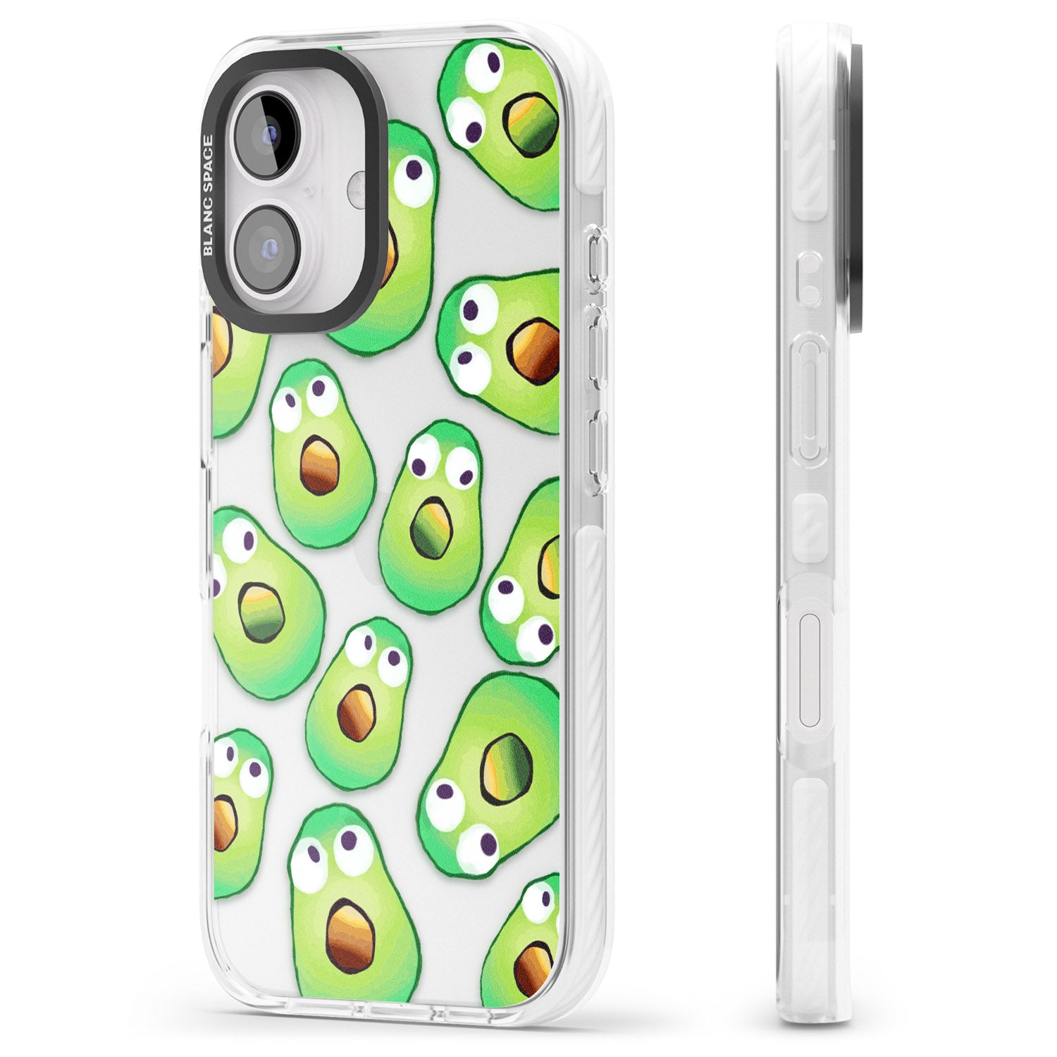 iPhone 16 Pro Max Shocked Avocados Black Impact Phone Case