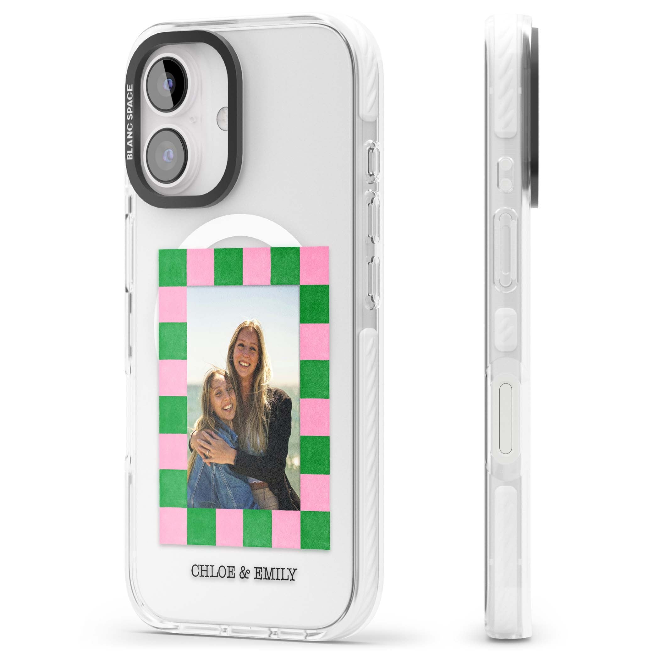 Riviera Check Photo cute iPhone case | Impact Magsafe case for iPhone 16, iPhone 16 Plus