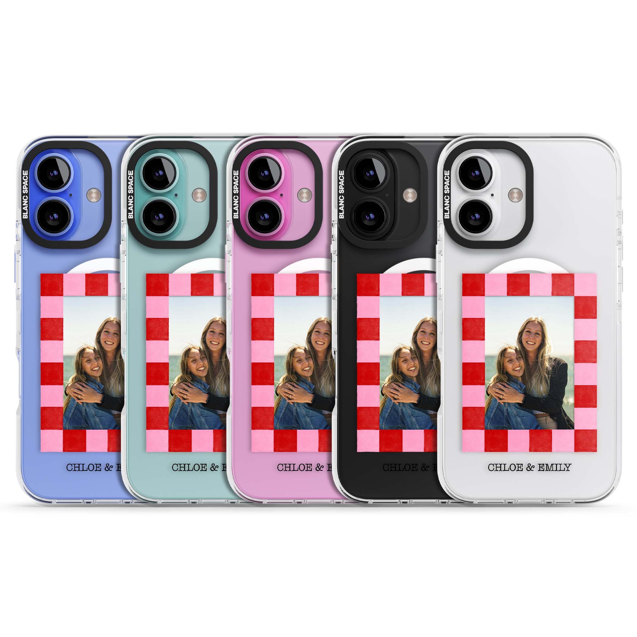 Bubblegum Check Photo for her iPhone case | Impact Magsafe case for iPhone 16, iPhone 16 Plus