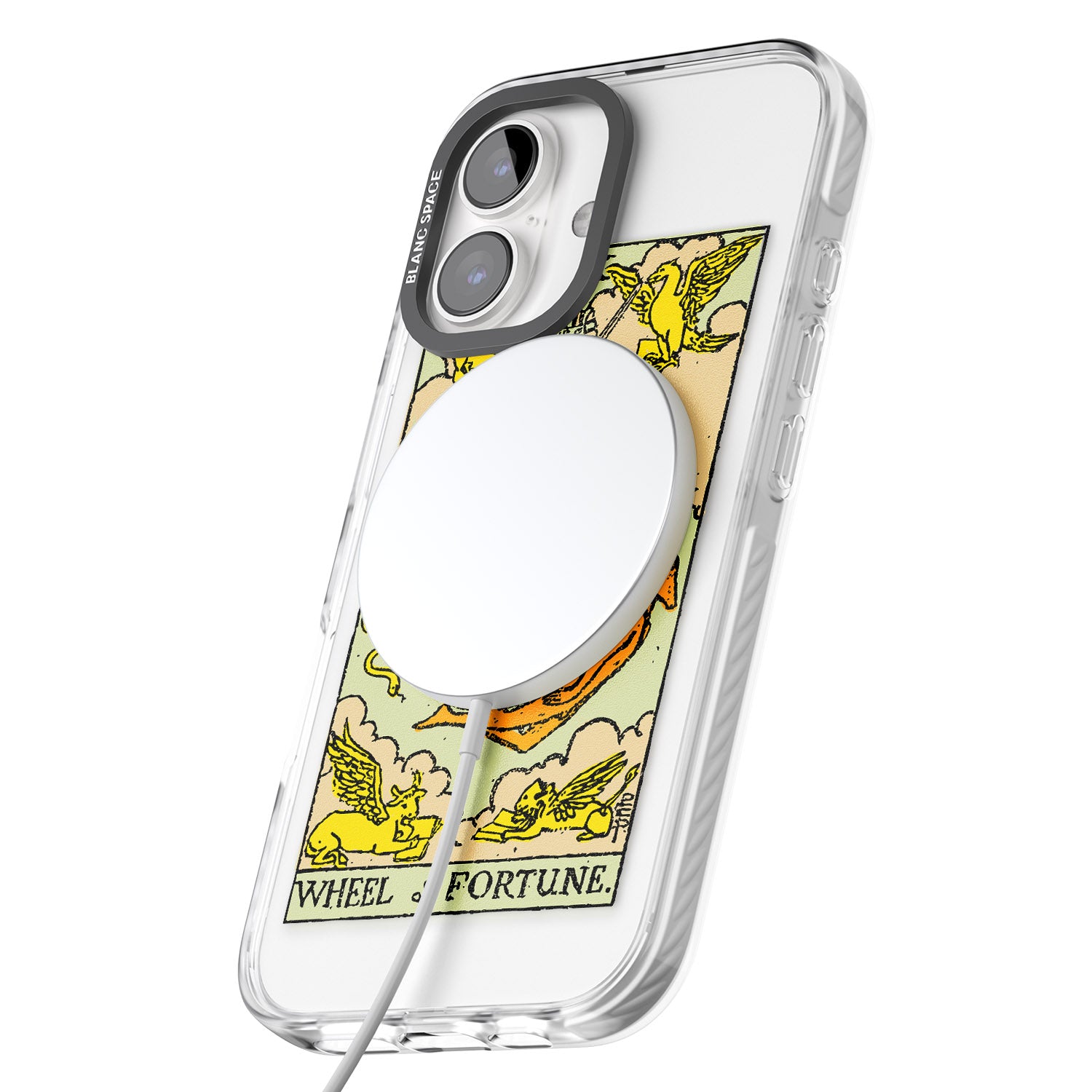 iPhone 16 Pro Max Personalised Wheel of Fortune Tarot Card - Colour Black Impact Phone Case