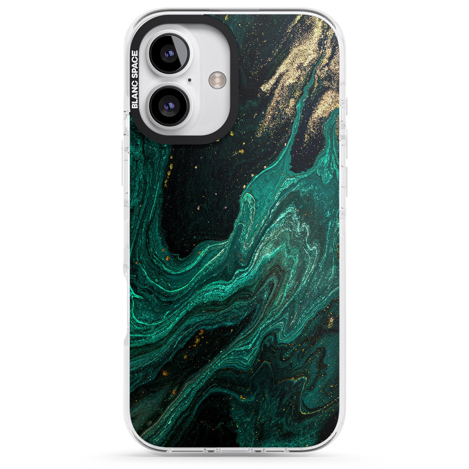 iPhone 16 Pro Max Emerald Lagoon Black Impact Phone Case